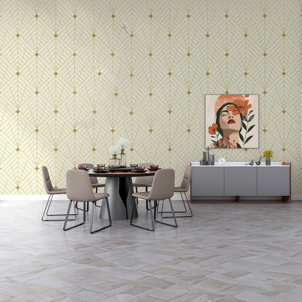 Gradient Gold Line Wallpaper | Sophisticated Elegance.