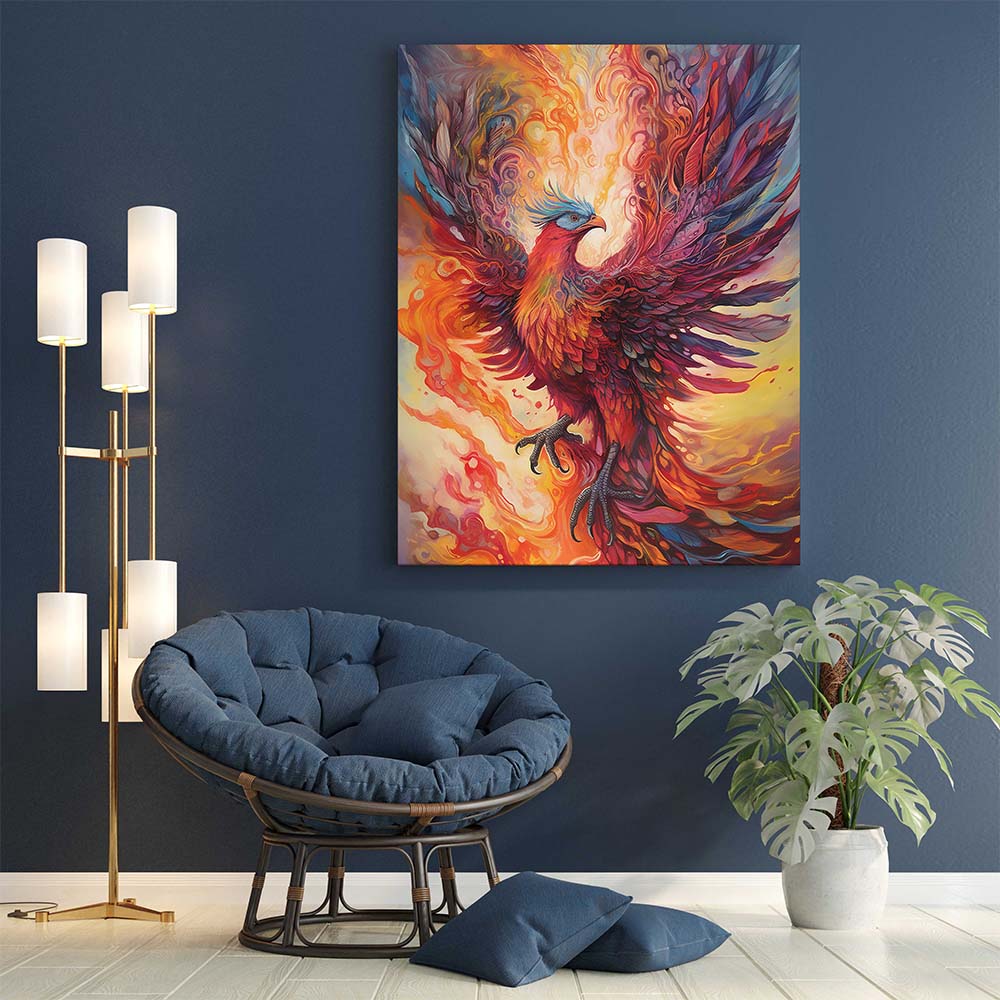 Invite Success & Positive Vibes With Phoenix Painting.