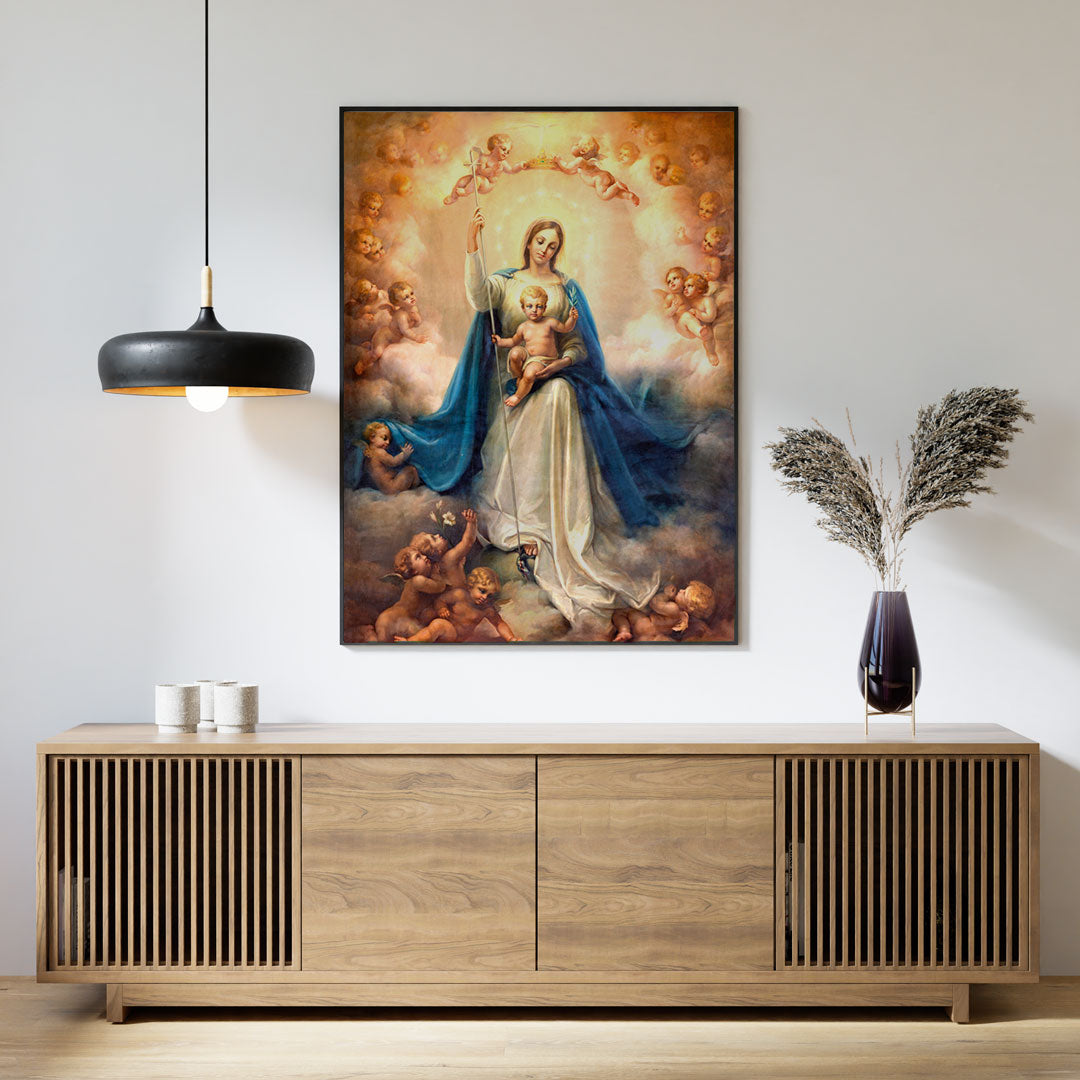 Queen of Heaven – Madonna and Child Surrounded by Angels.