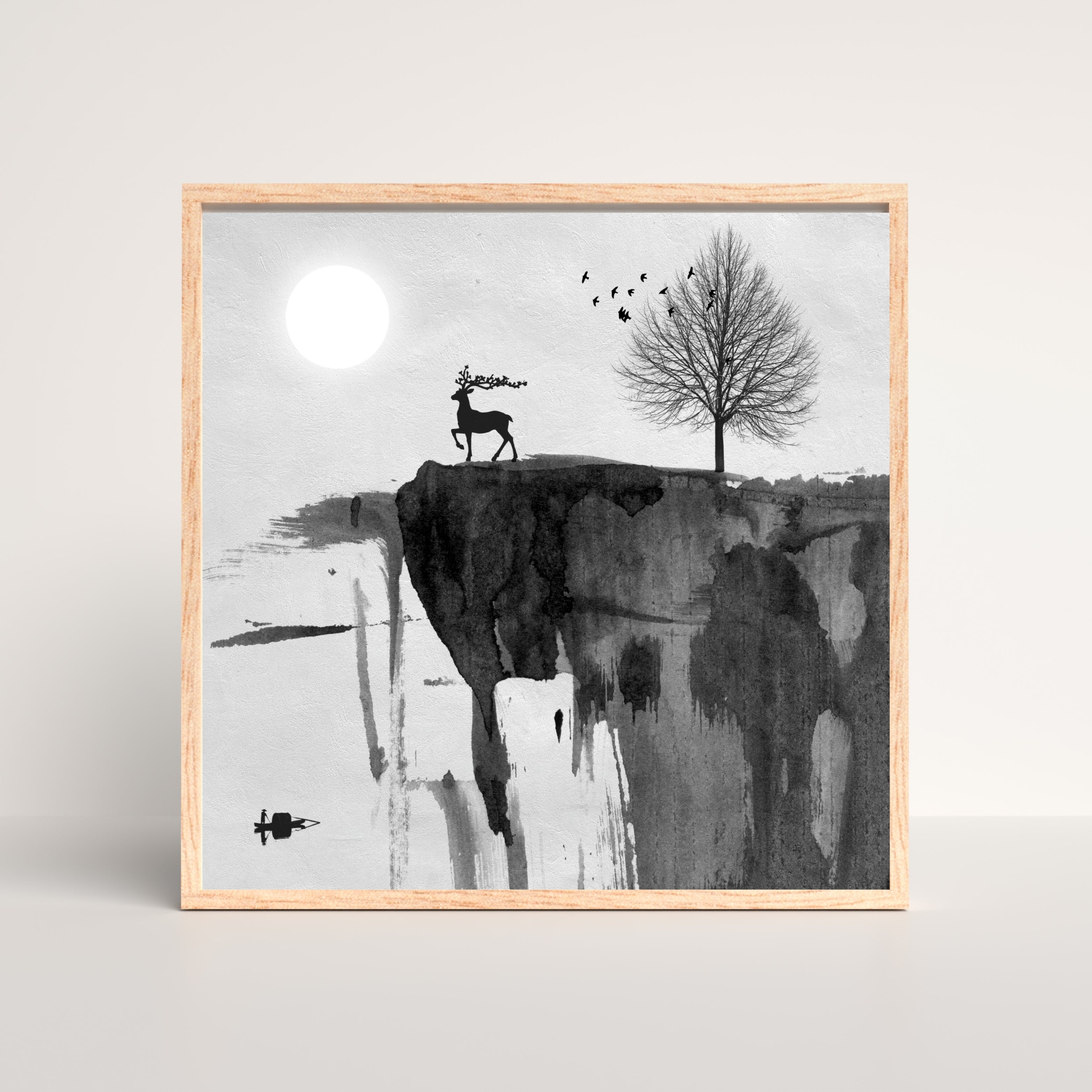 Deer Solitary Krutik Canvas Painting