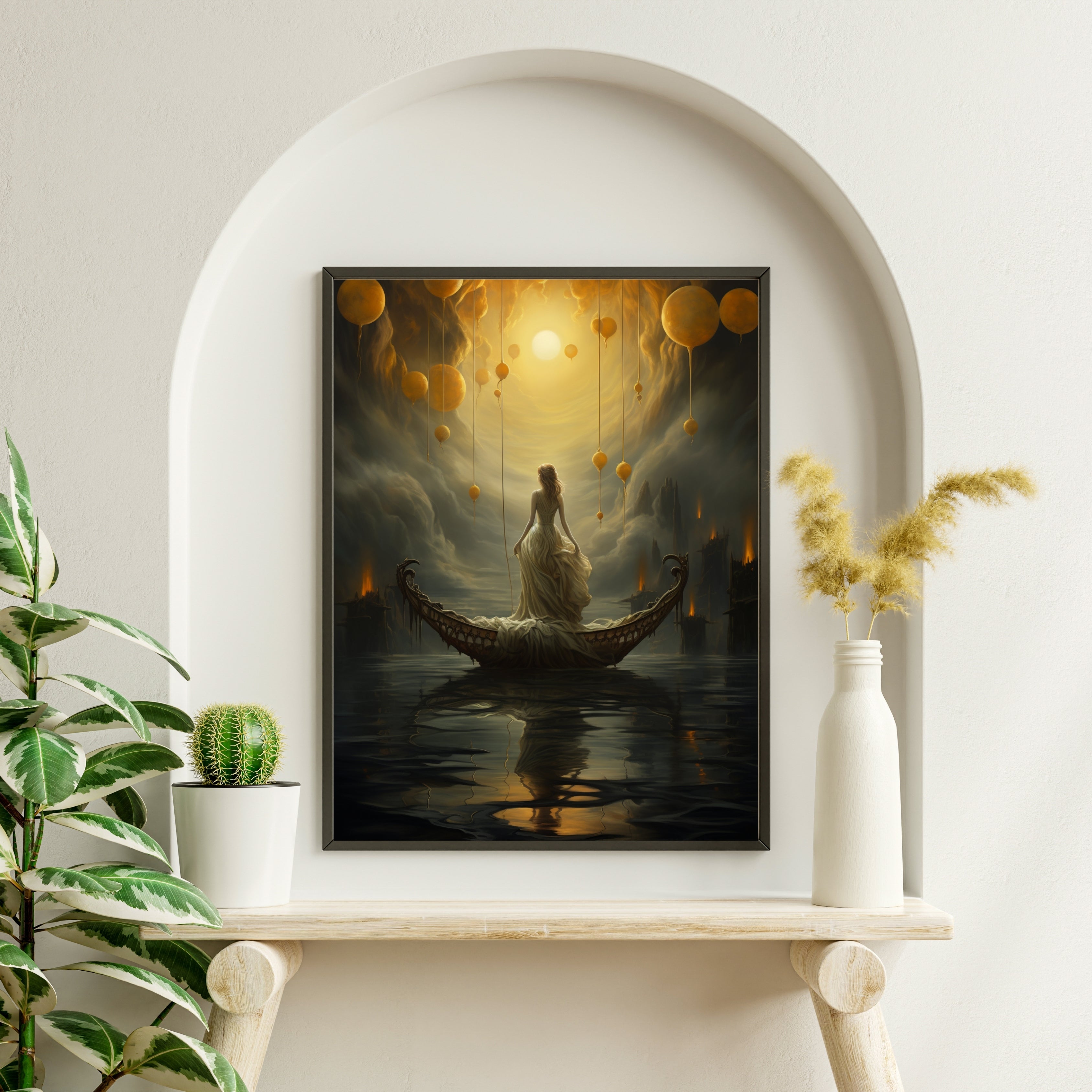 Celestial Voyag Krutik Canvas Painting.