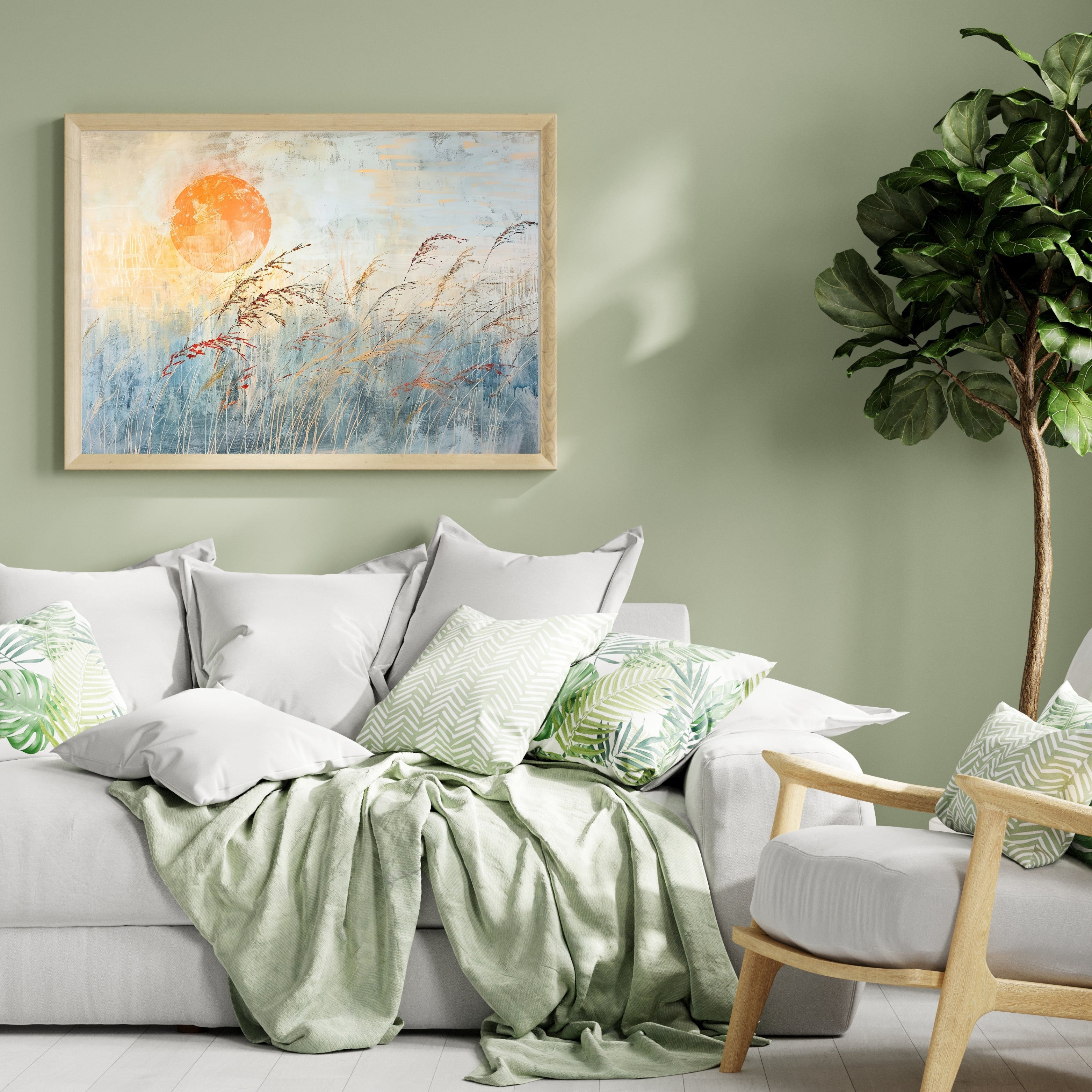 Sunset Glow Krutik Canvas Painting.