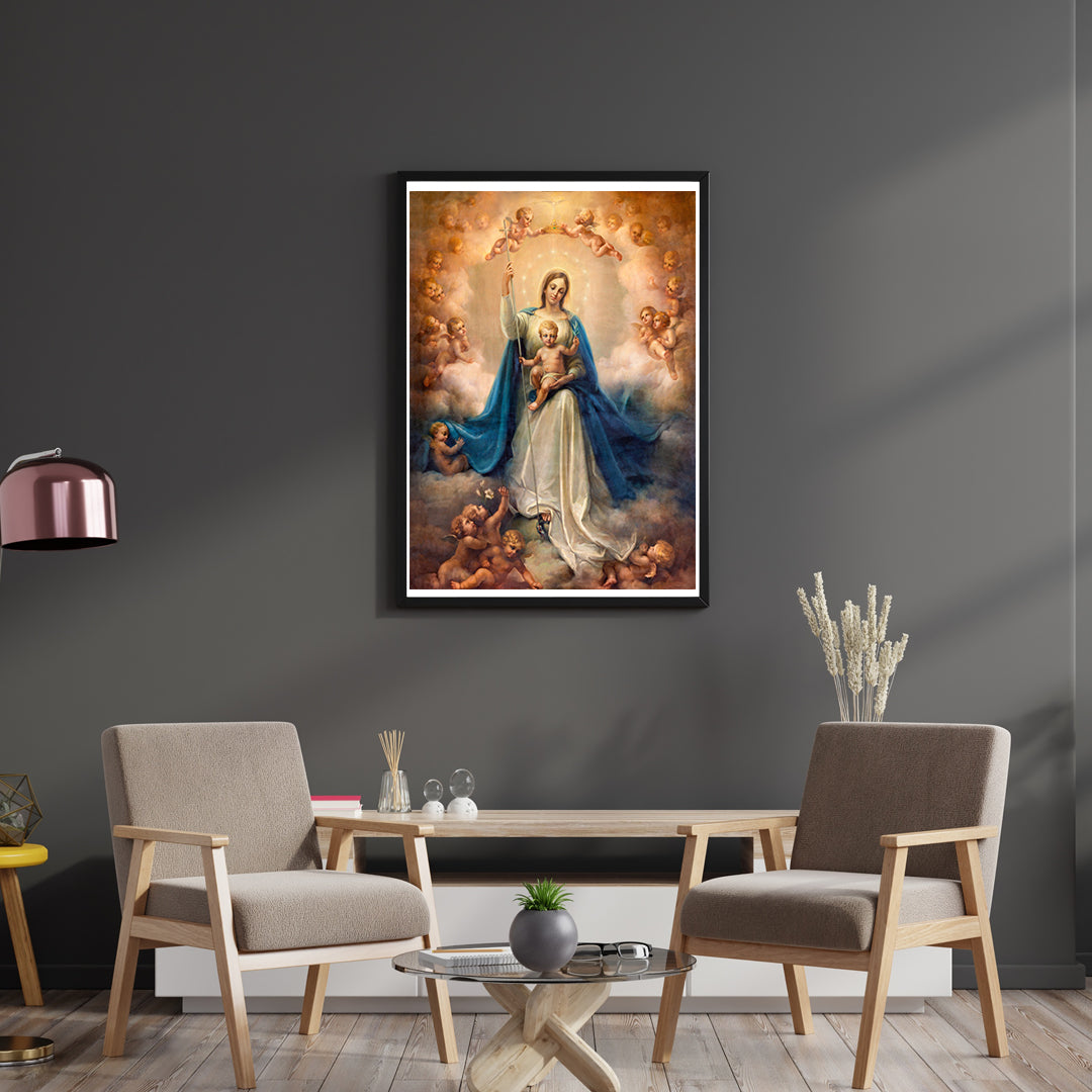 Queen of Heaven – Madonna and Child Surrounded by Angels.