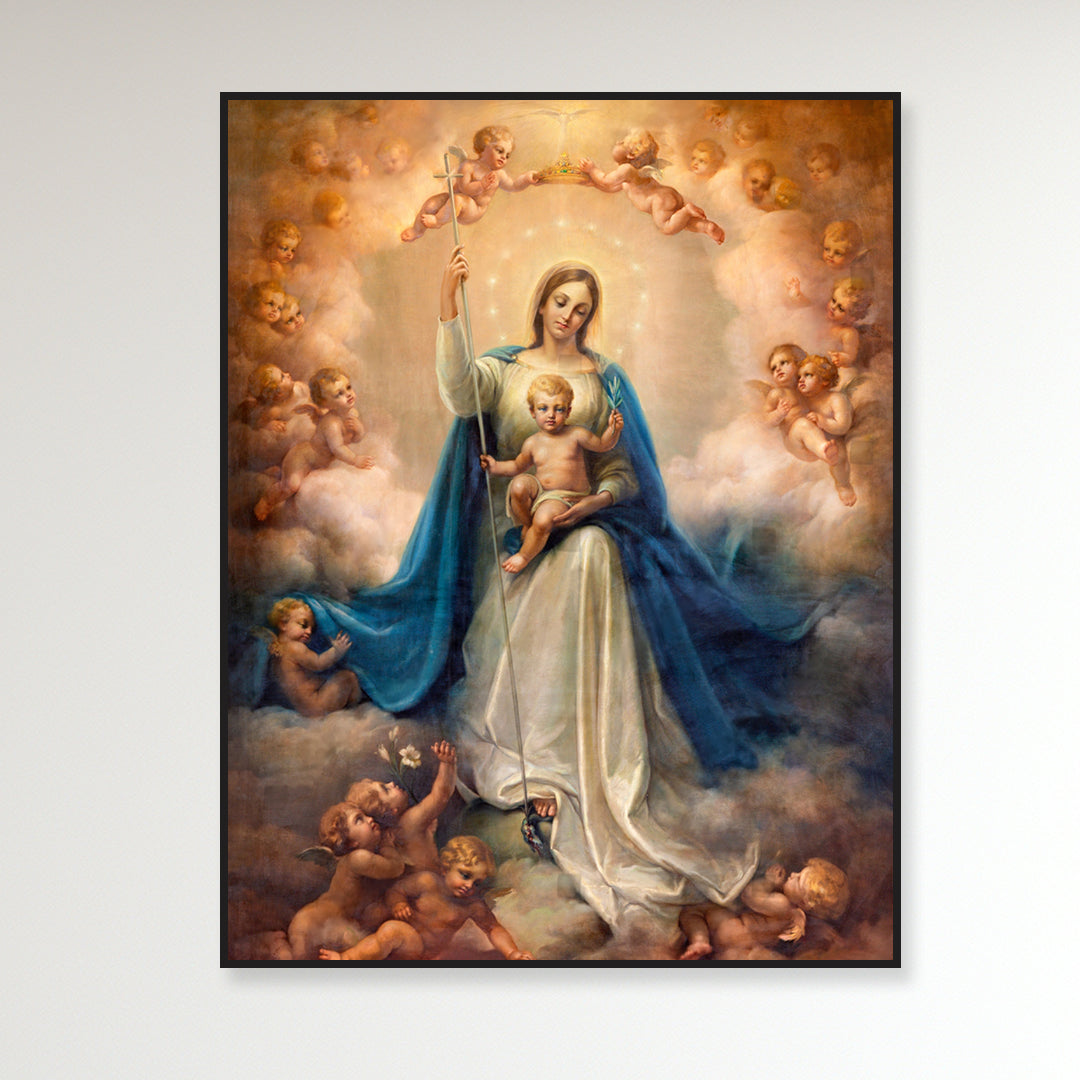 Queen of Heaven – Madonna and Child Surrounded by Angels.