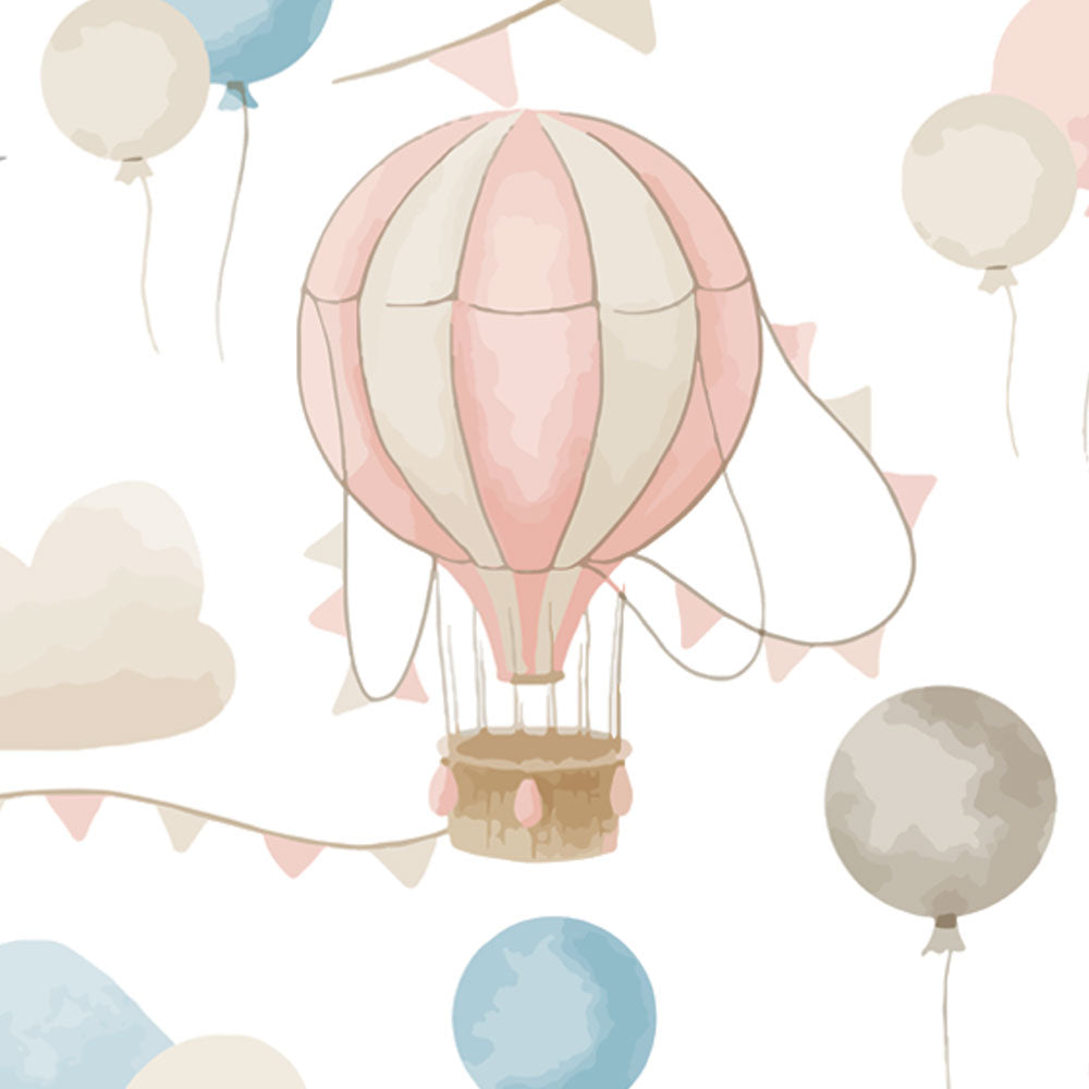 Dreamy Sky Adventure – Hot Air Balloon Wallpaper for Kids.