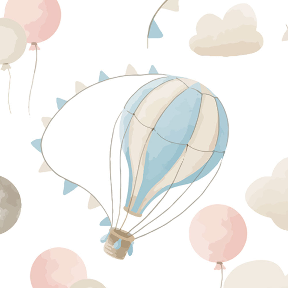 Dreamy Sky Adventure – Hot Air Balloon Wallpaper for Kids.