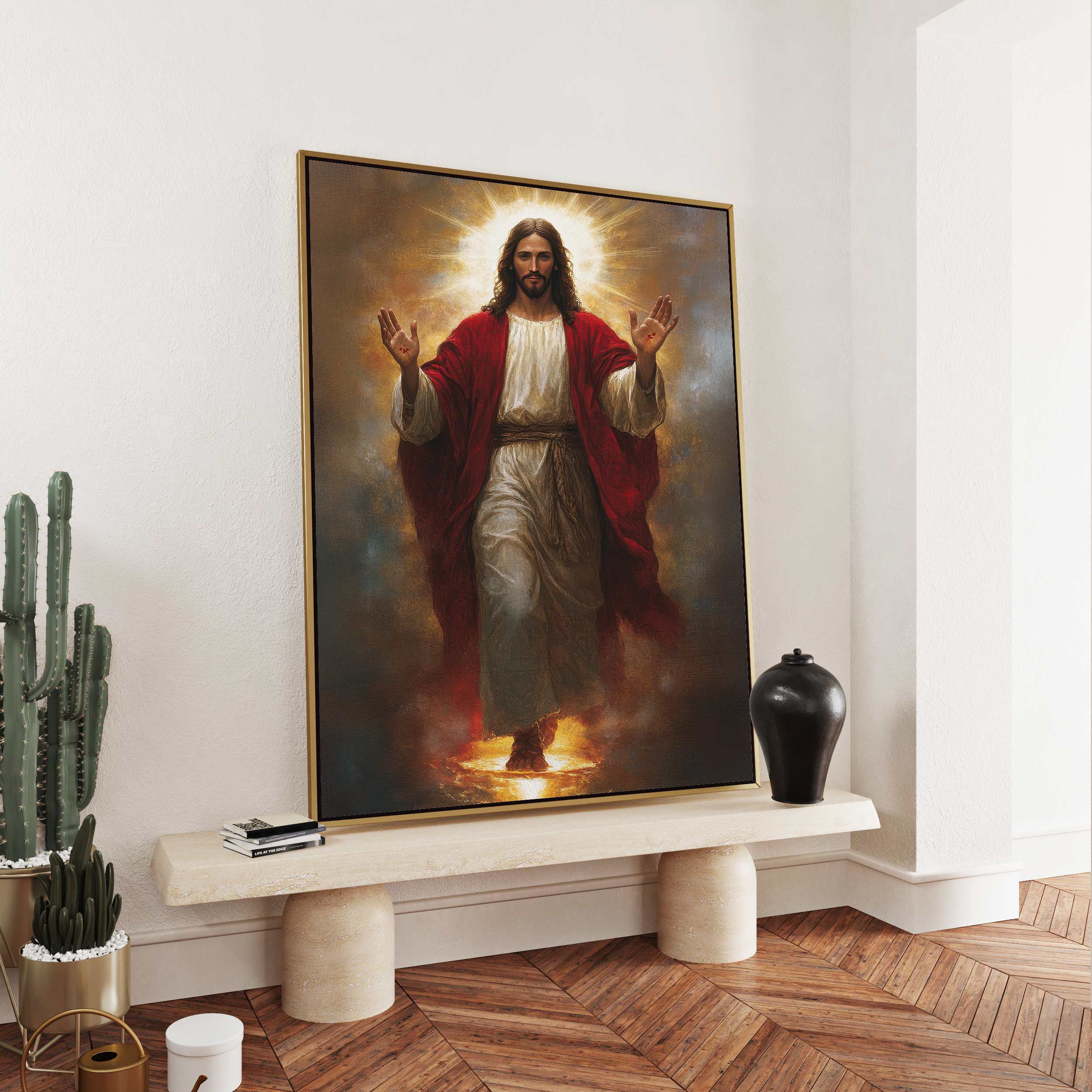 Jesus Christ Blessing Wall Painting - Christian Home Decor & Church wall art