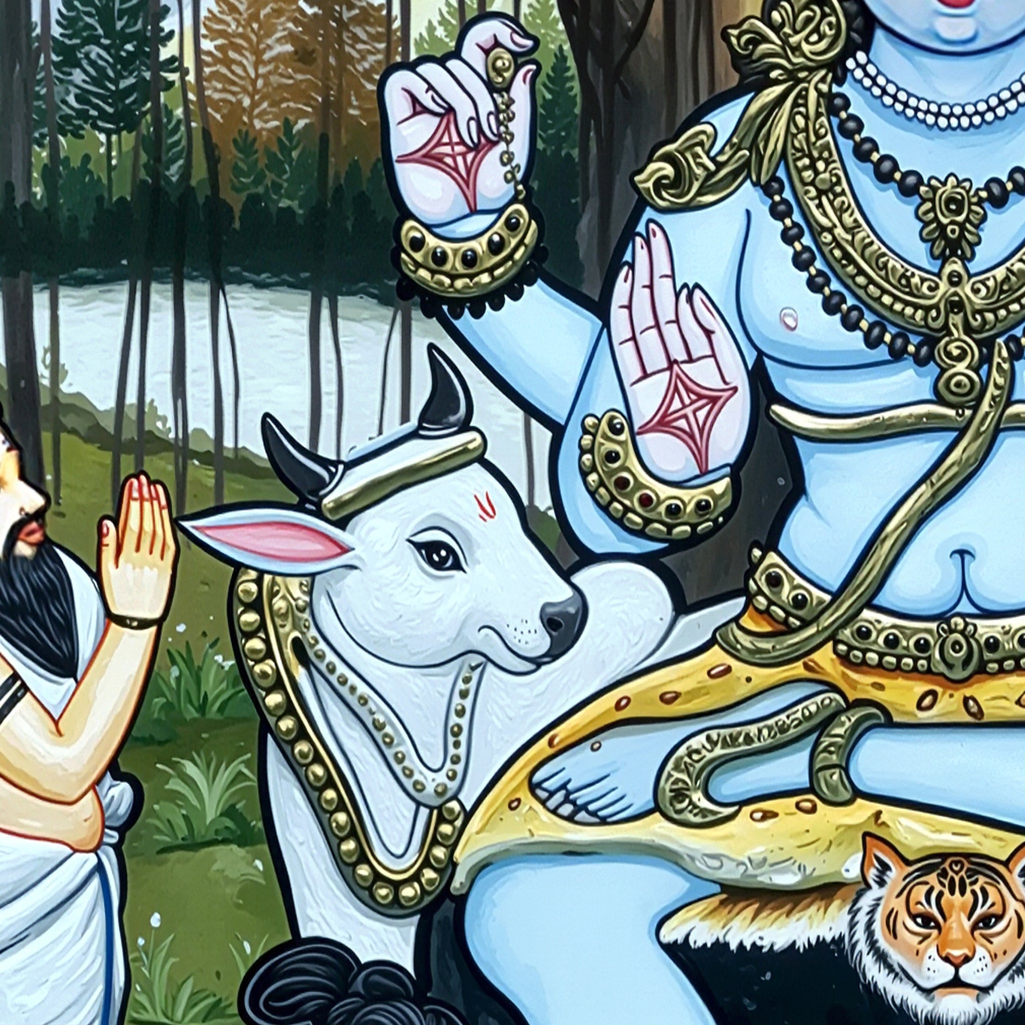 Dakshinamurti Shiva Painting – Traditional Art of Shiva as the Divine Teacher