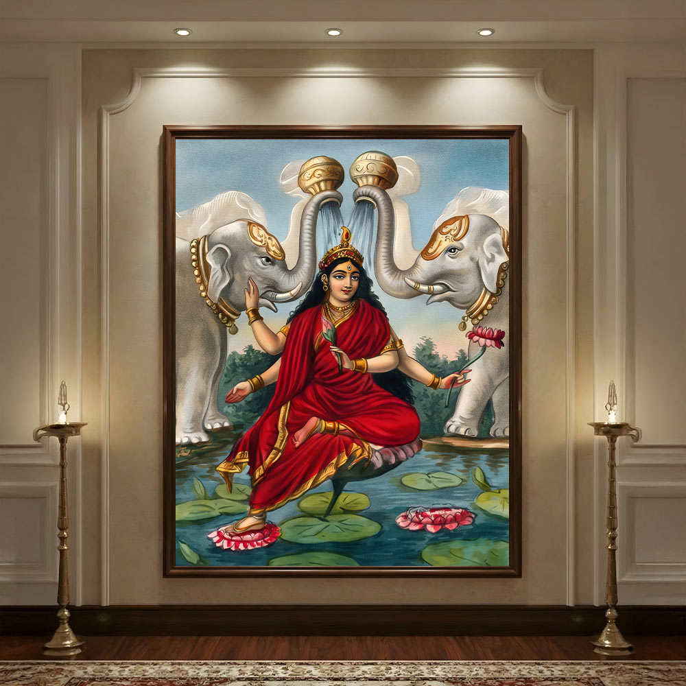 Gajalakshmi – Goddess Lakshmi with Sacred Elephants