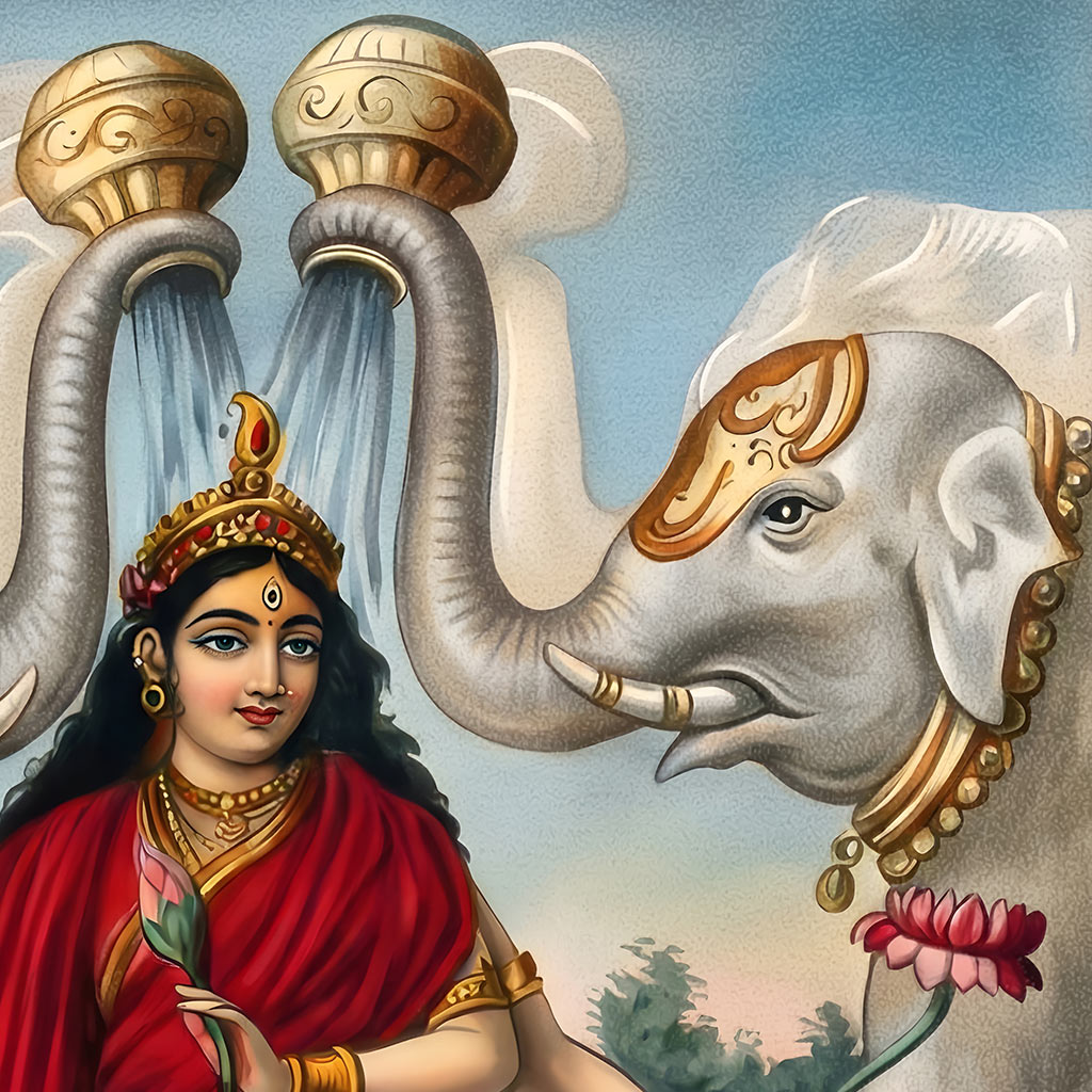 Gajalakshmi – Goddess Lakshmi with Sacred Elephants