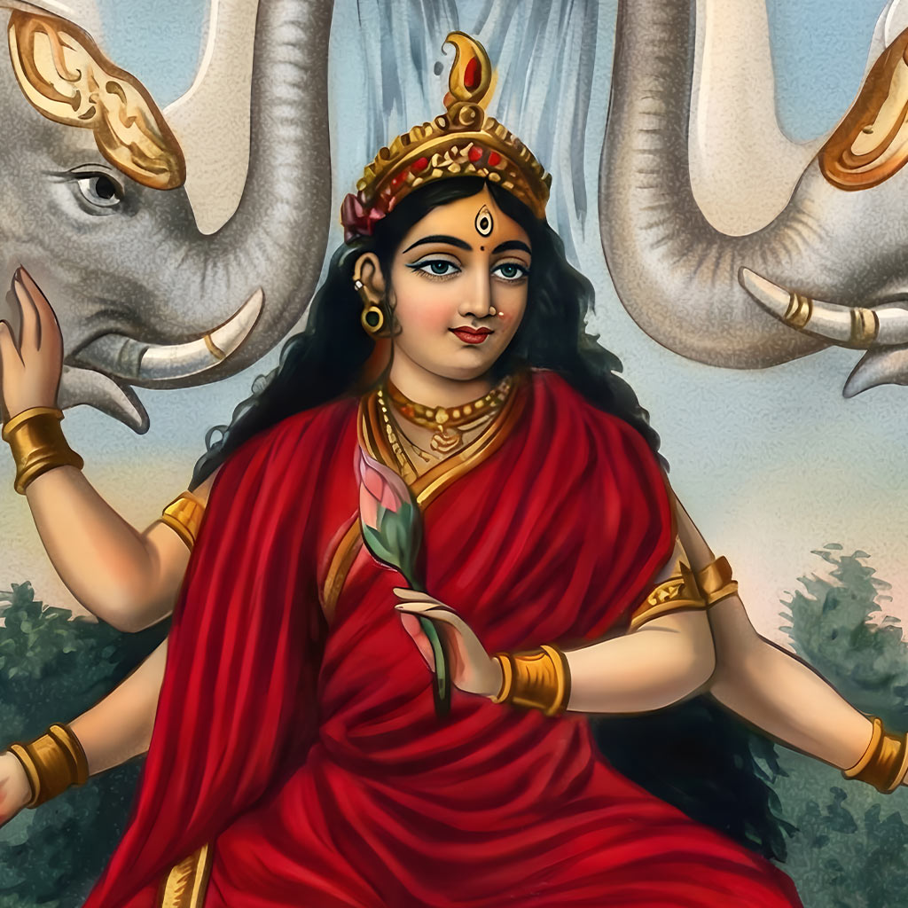 Gajalakshmi – Goddess Lakshmi with Sacred Elephants