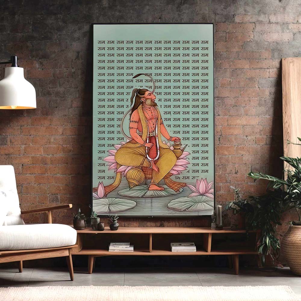 Fearless and Invincible Lord Hanuman Painting.