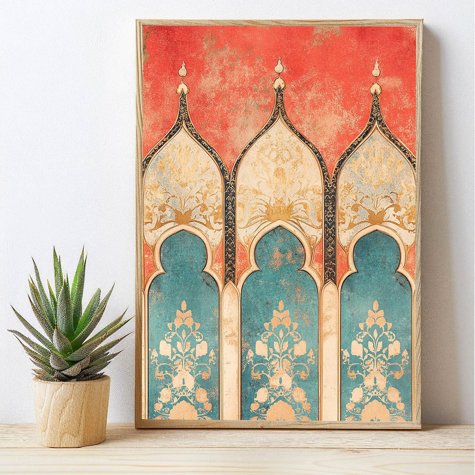 Mughal Arches & Moorish Echoes – Vintage Islamic Wall Art