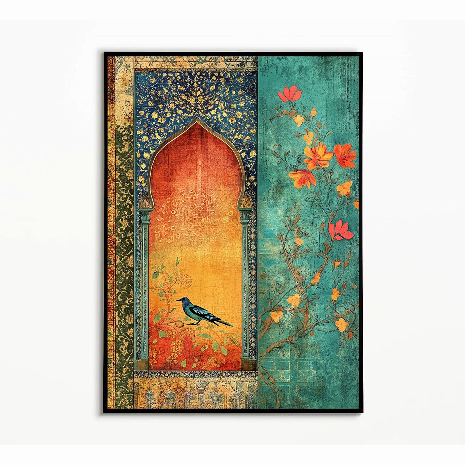 Whispers Through the Arch – Islamic Miniature-Inspired Wall Art
