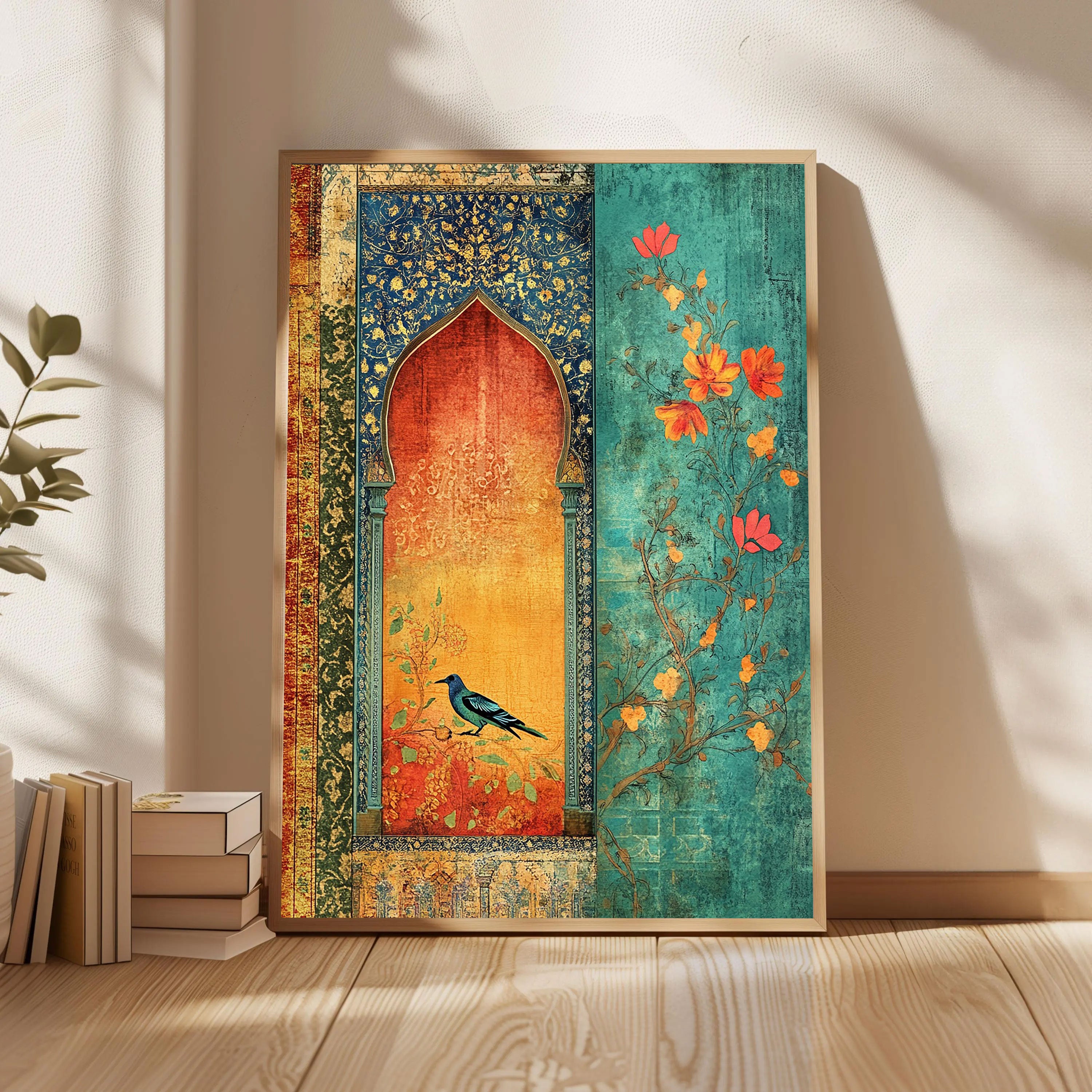 Whispers Through the Arch – Islamic Miniature-Inspired Wall Art