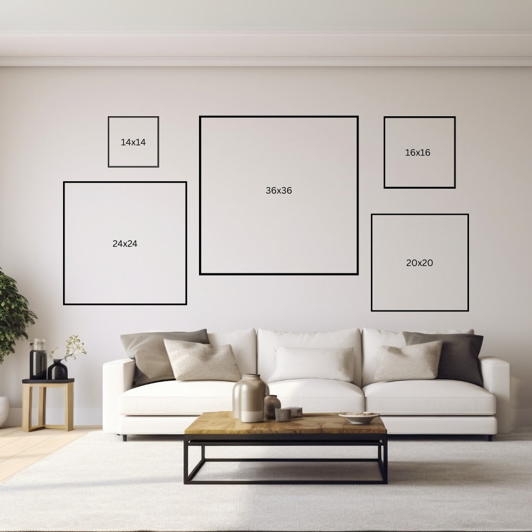Solstice Glow – Minimal Abstract Sunset Wall Art by Krutik.