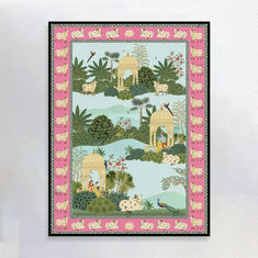 Garden of Grace – Radha Krishna Pavilion Canvas.