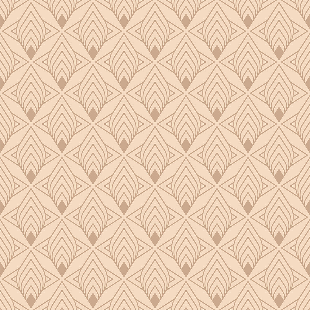 Beige Leaf Pattern Wallpaper | Subtle Nature-Inspired Elegance