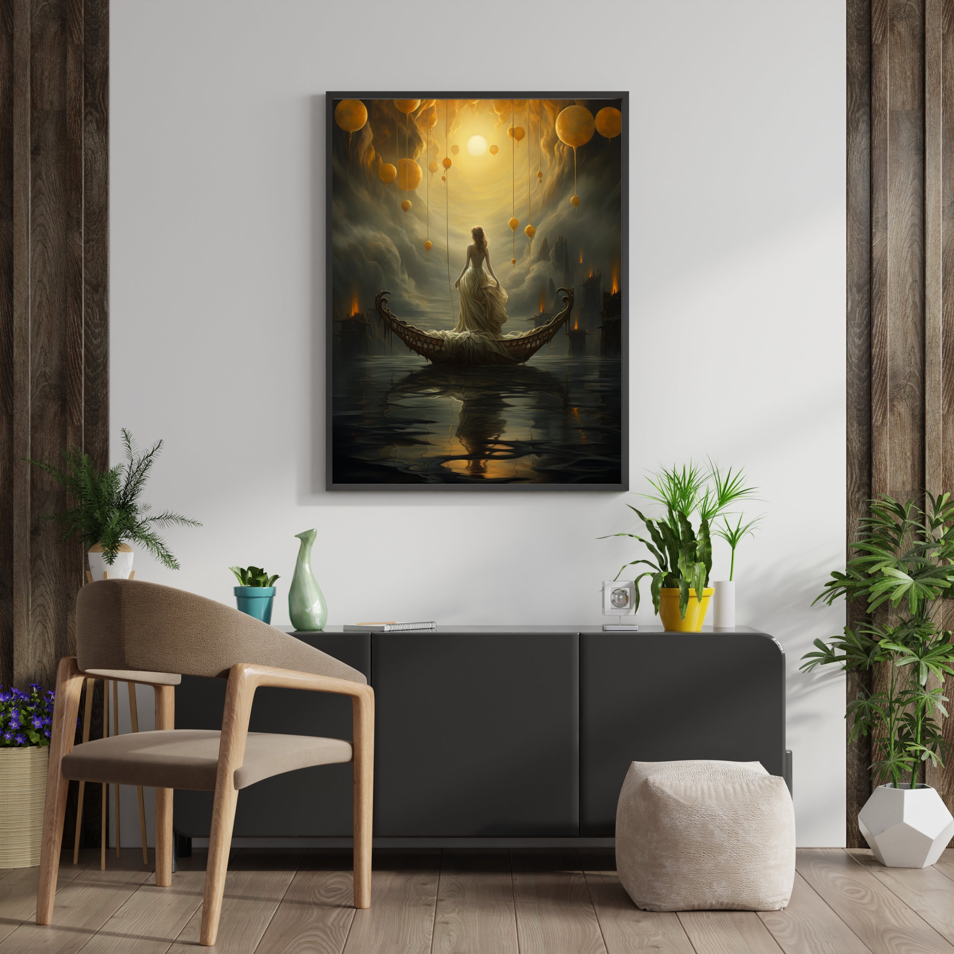 Celestial Voyag Krutik Canvas Painting.