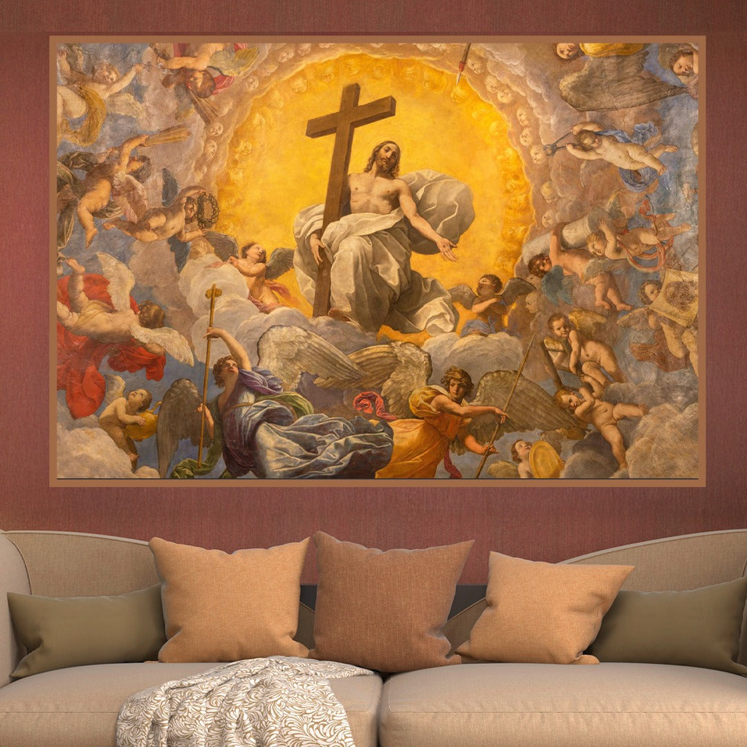 The Triumph of Christ: Jesus in Glory with Angels.