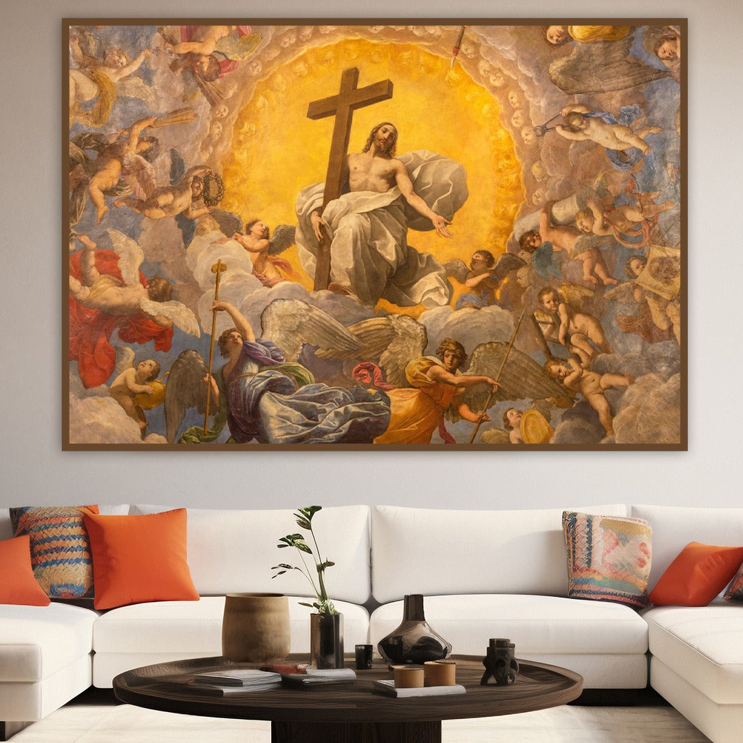 The Triumph of Christ: Jesus in Glory with Angels.