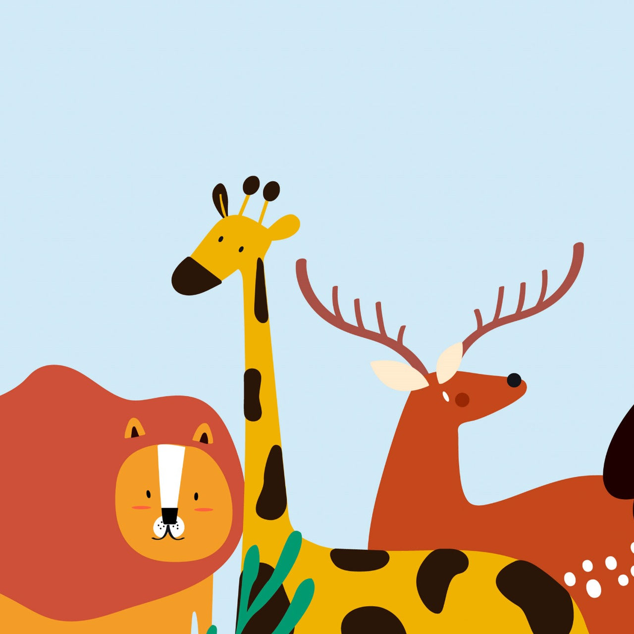 Safari Parade Animal Kids Wallpaper