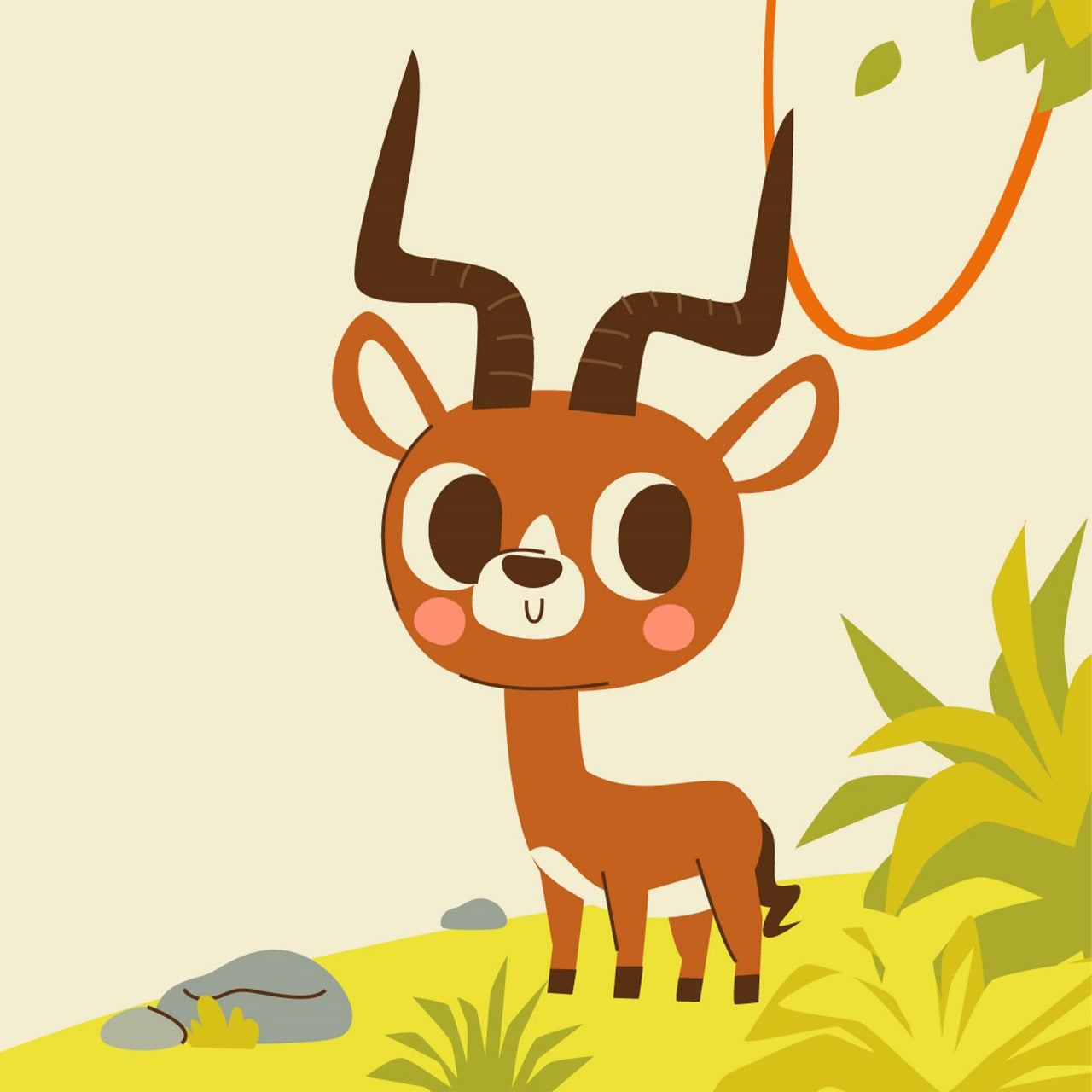 Jungle Playtime Pals Kids Wallpaper.