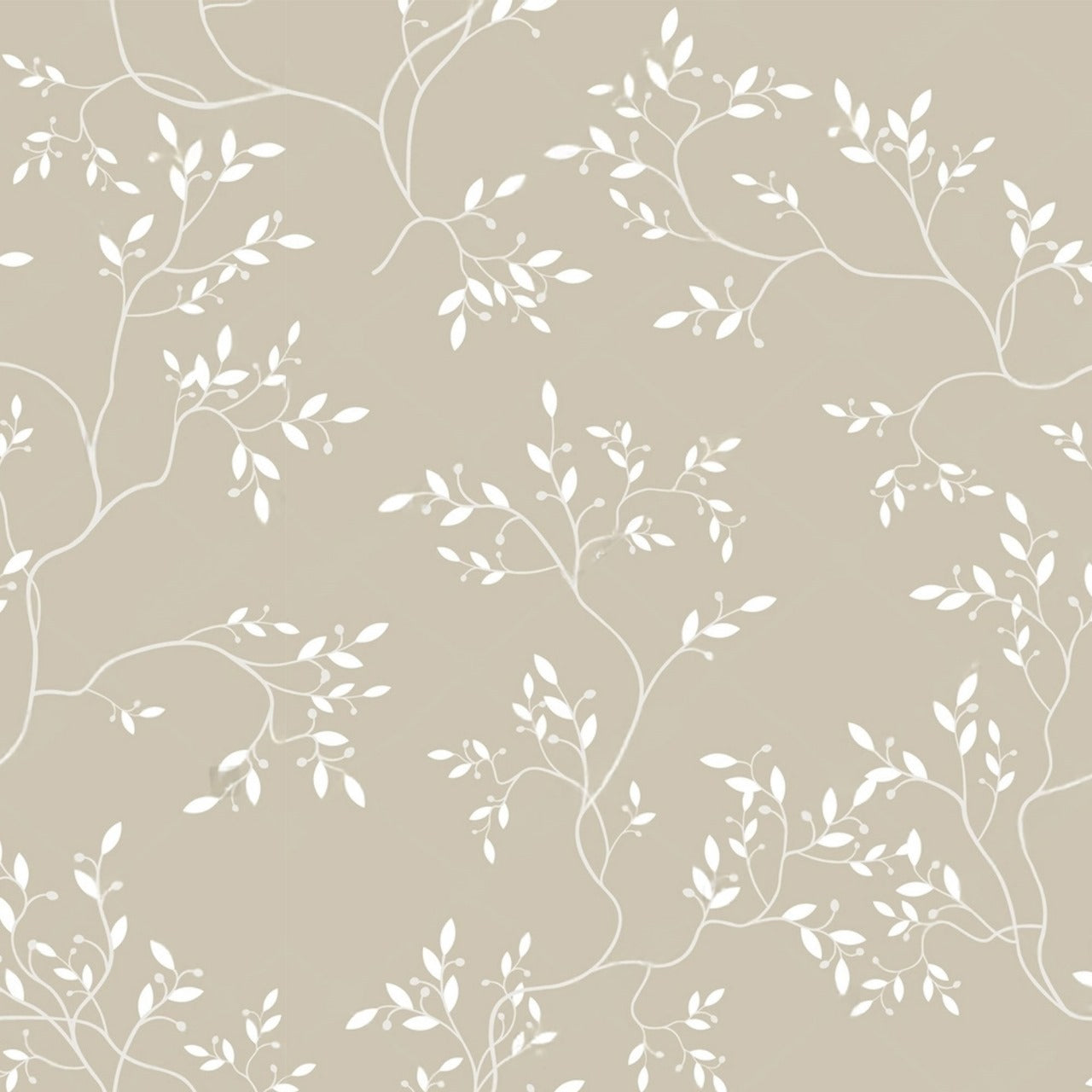 Ivory Vines – Subtle Botanical Elegance Wallpaper by Krutik