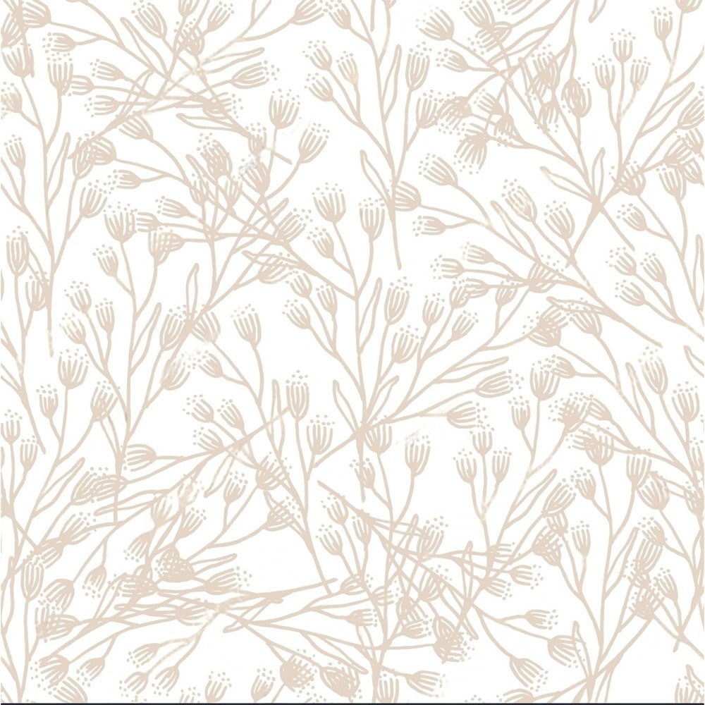 Dune Meadow – Hand-Sketched Floral Wallpaper by Krutik