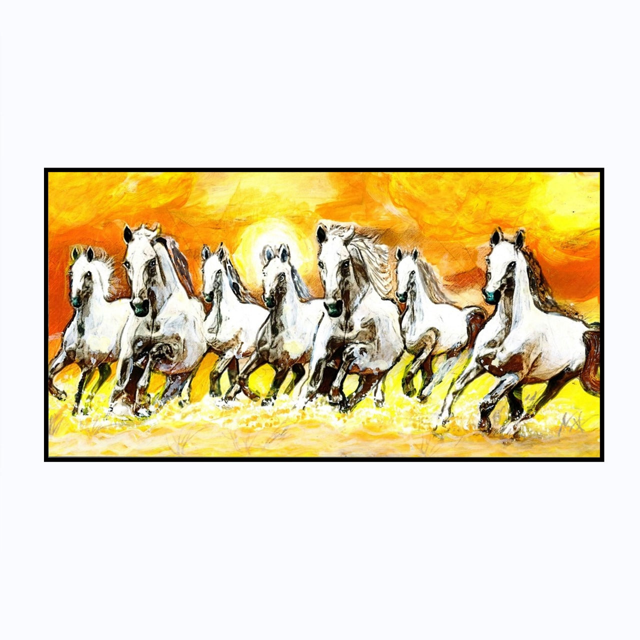 7 Horses Vastu Painting – Power, Progress & Positivity