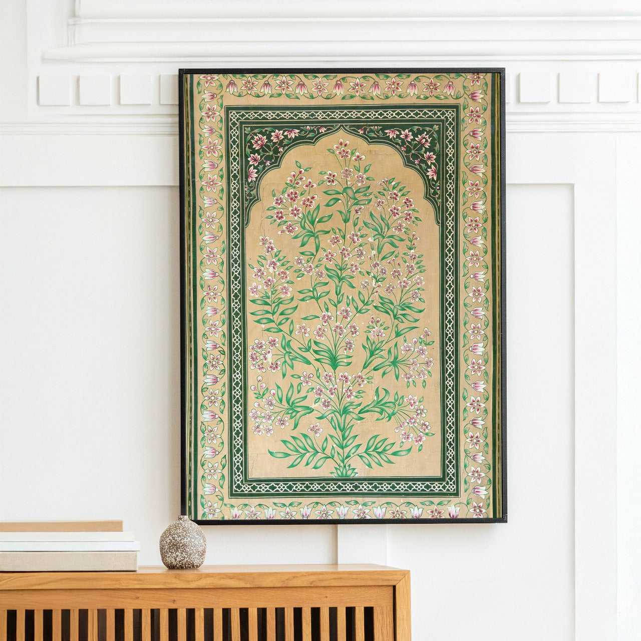 Royal Mughal Floral Panel – Traditional Indian Wall Art
