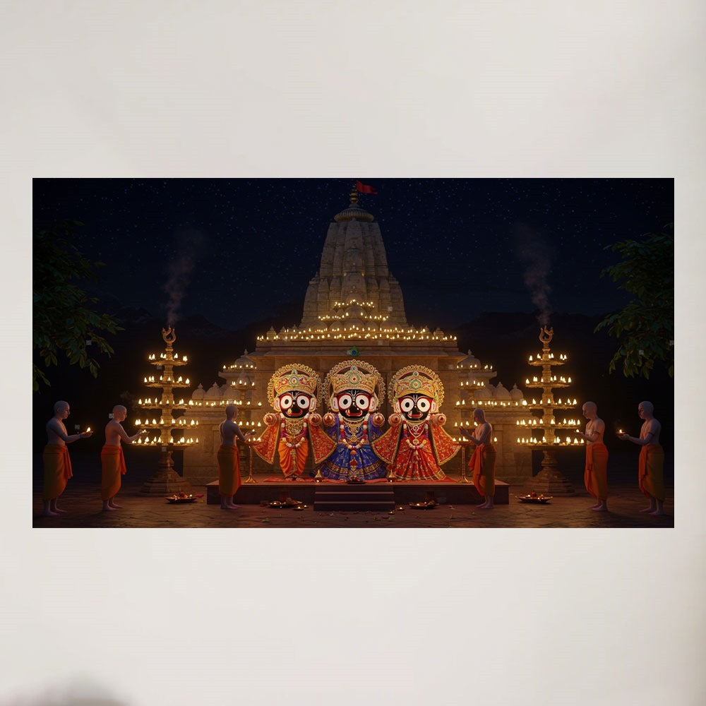 Jagannath Rath Yatra Wall Painting.