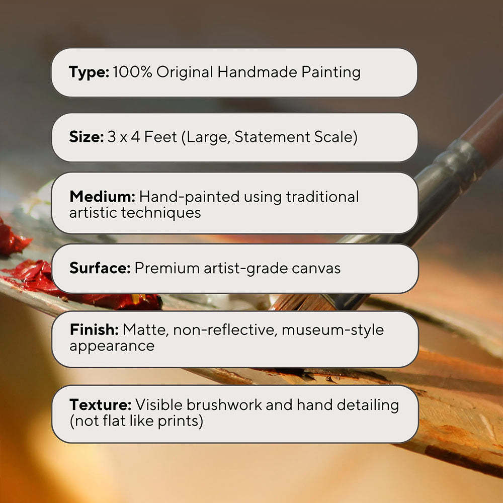 Handmade Anantashayana Vishnu Painting | 4x3 Ft  Cosmic Balance Sacred Art