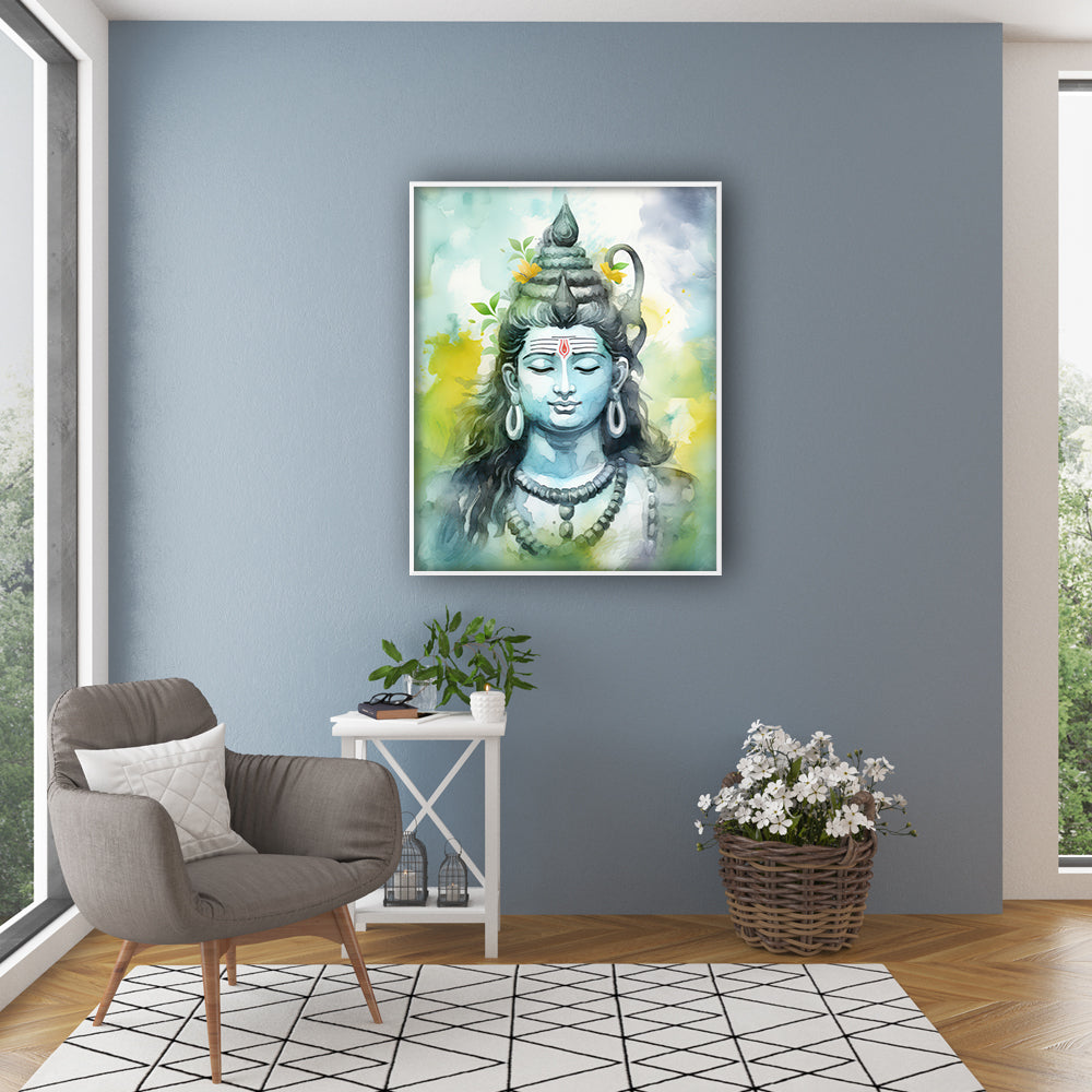 Shiva: The Tranquil Divine – A Serene Masterpiece by Krutik