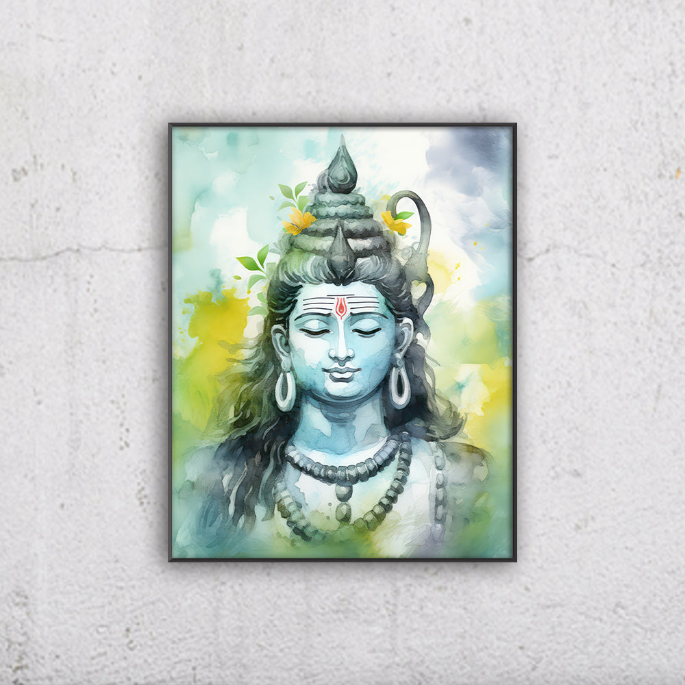 Shiva: The Tranquil Divine – A Serene Masterpiece by Krutik