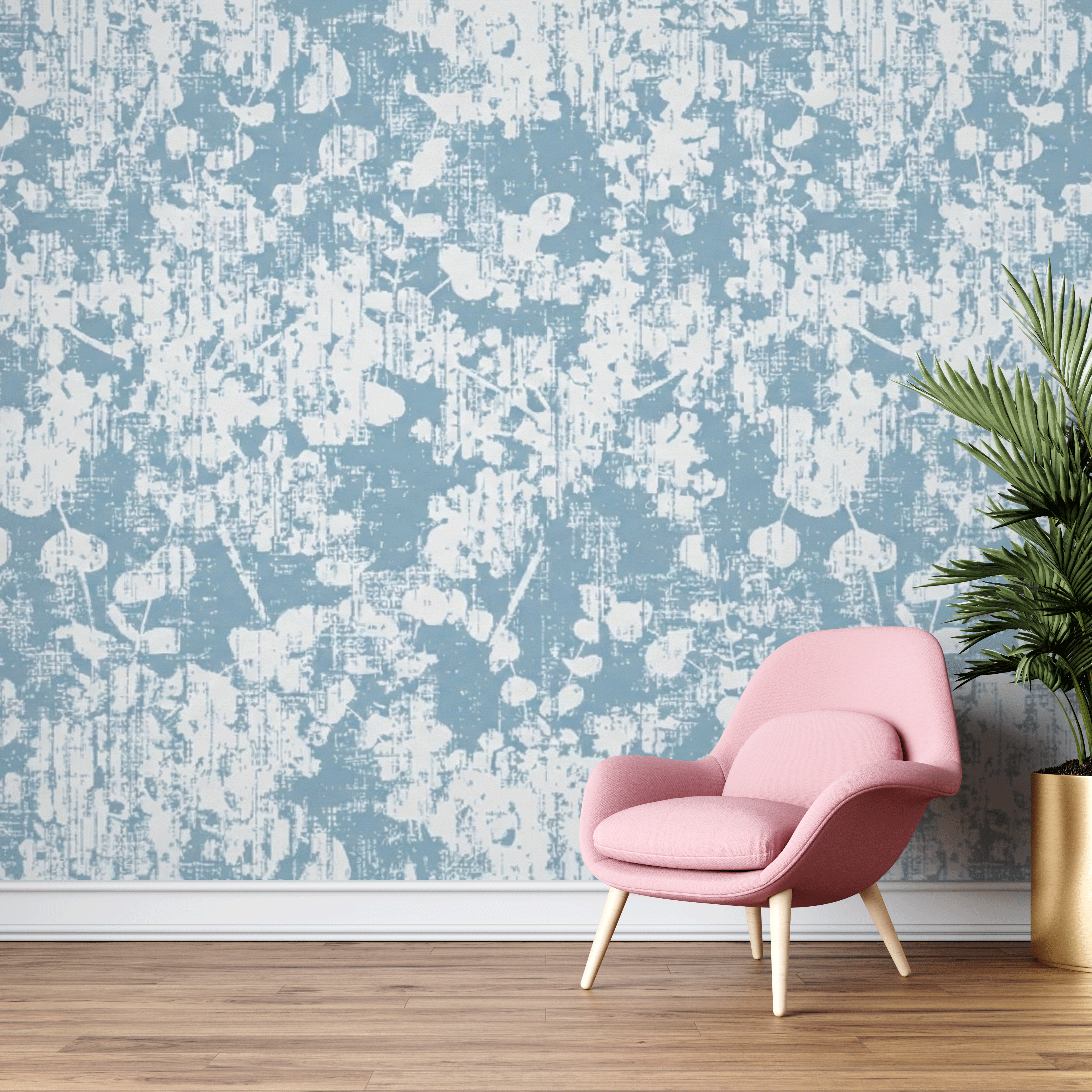 Abstract Blue Textured Wallpaper | Modern Artistic Wall Design – Krutik