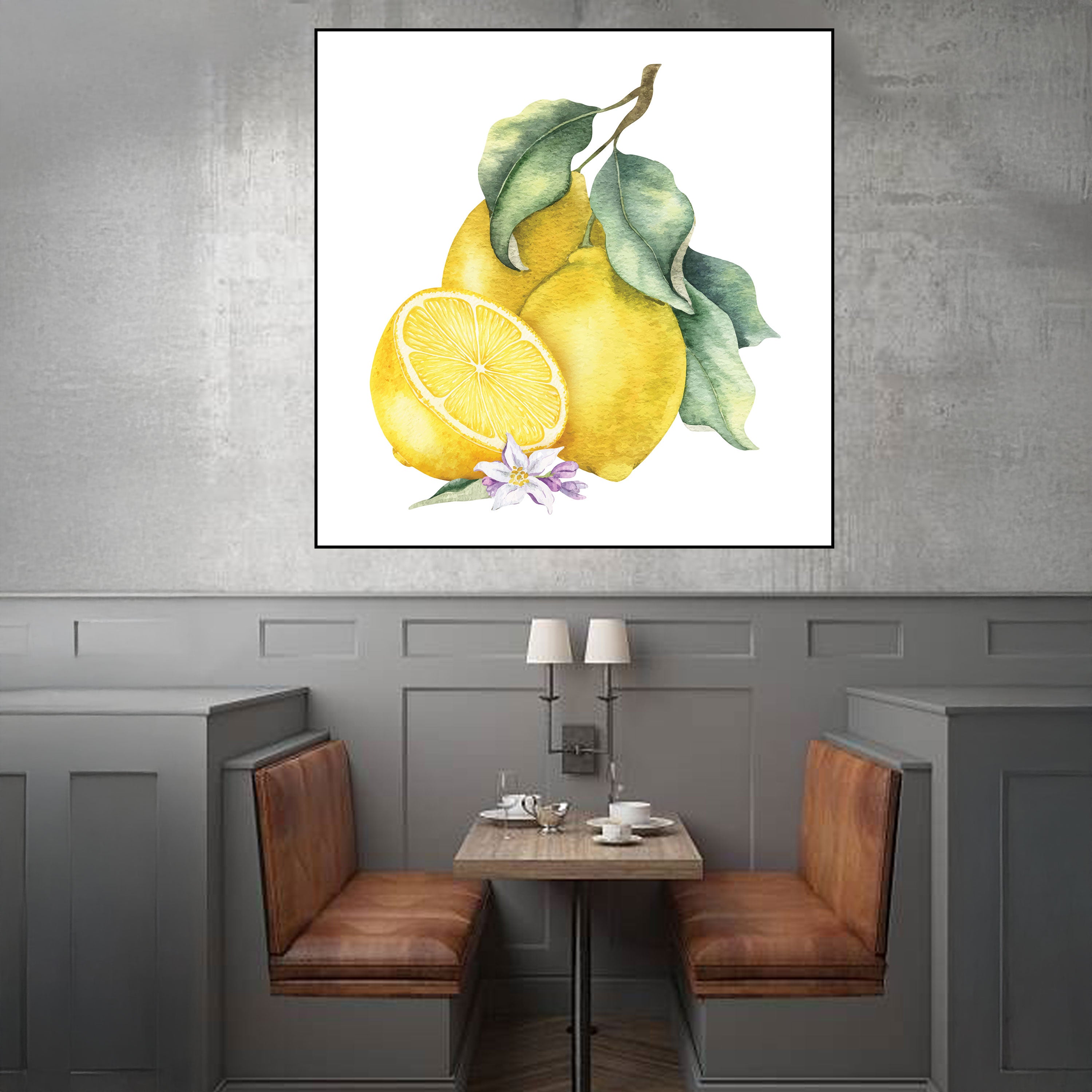 Lemon Fresh: Botanical Citrus Art Collection by Krutik