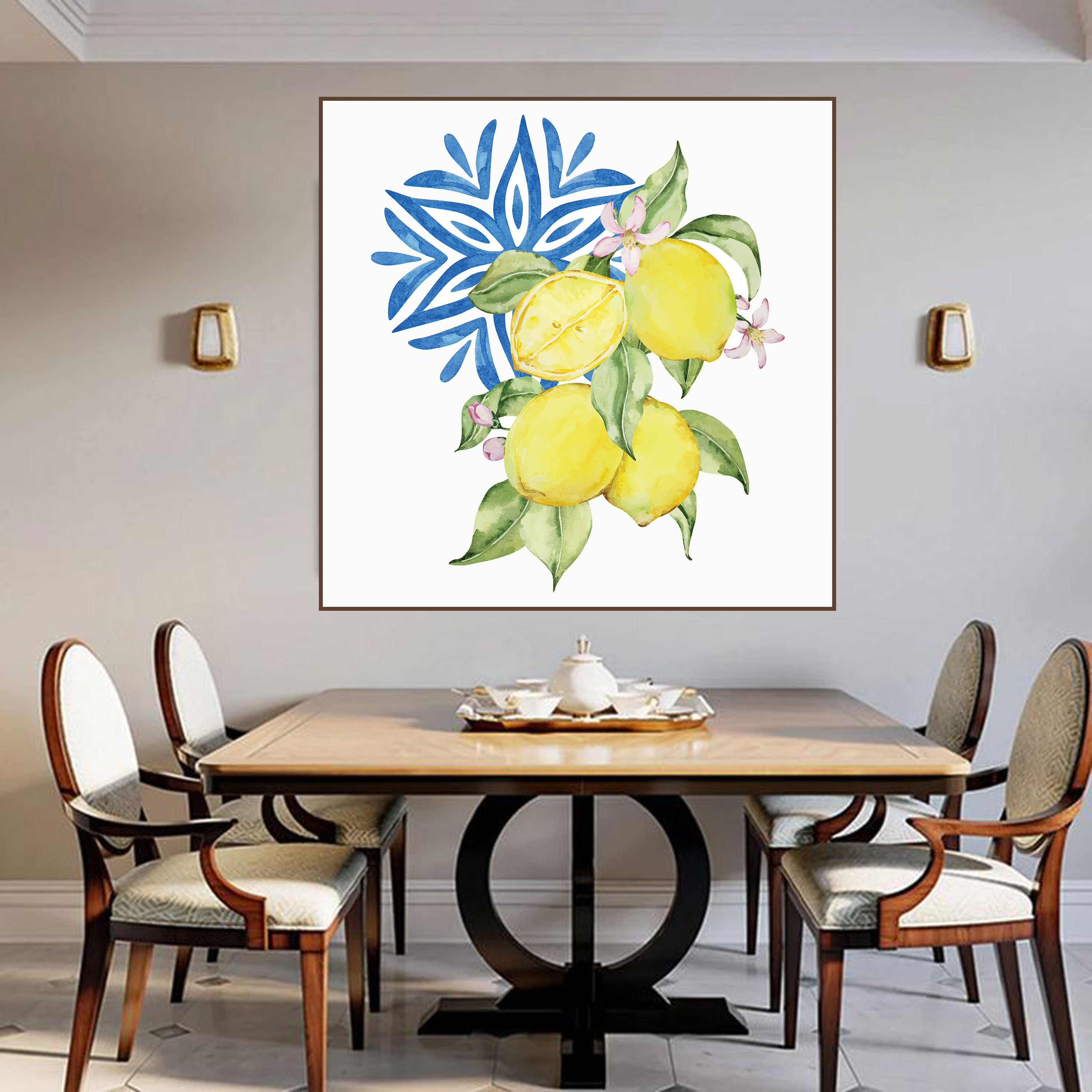 Citrus Elegance: Mediterranean Lemon Art Collection by Krutik
