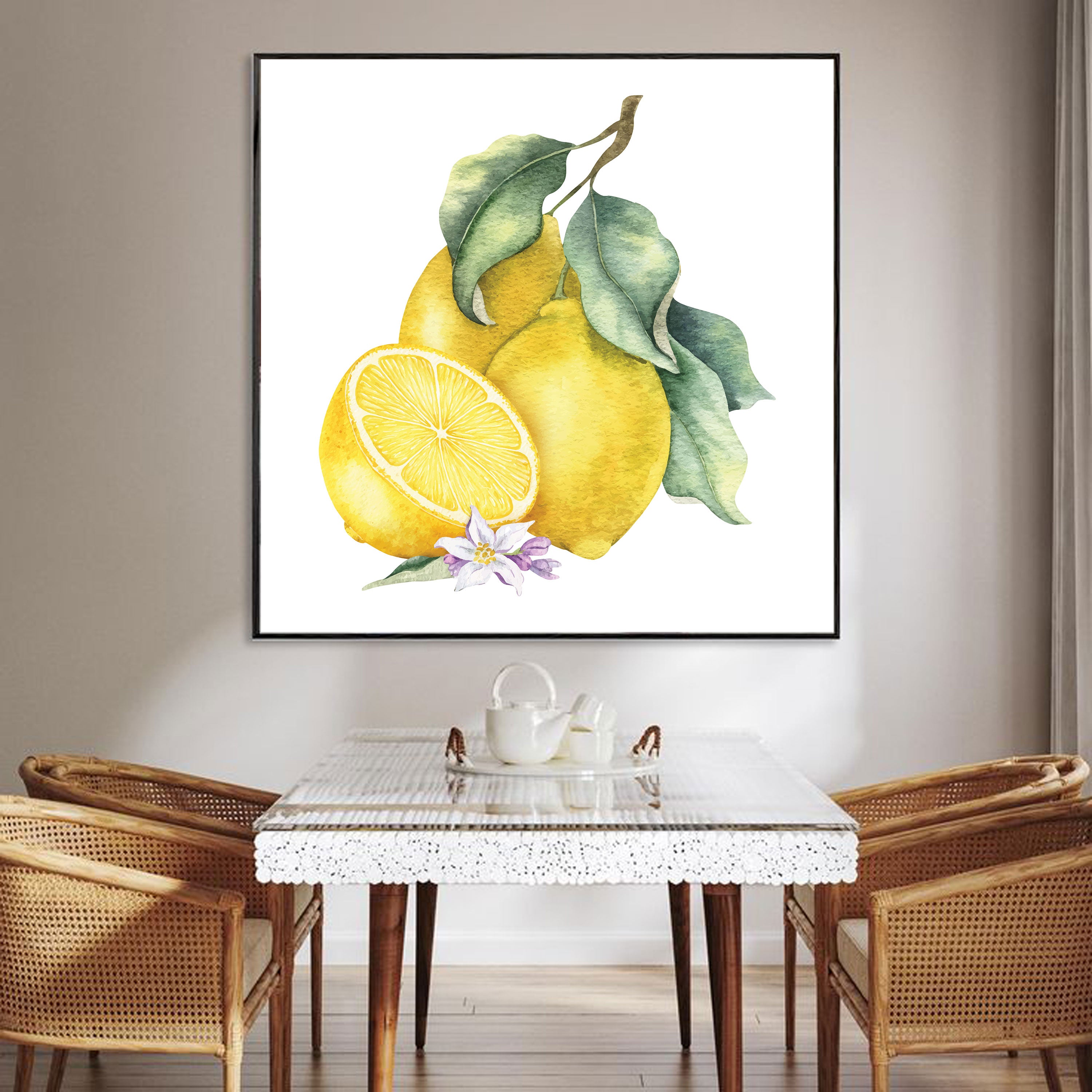 Lemon Fresh: Botanical Citrus Art Collection by Krutik