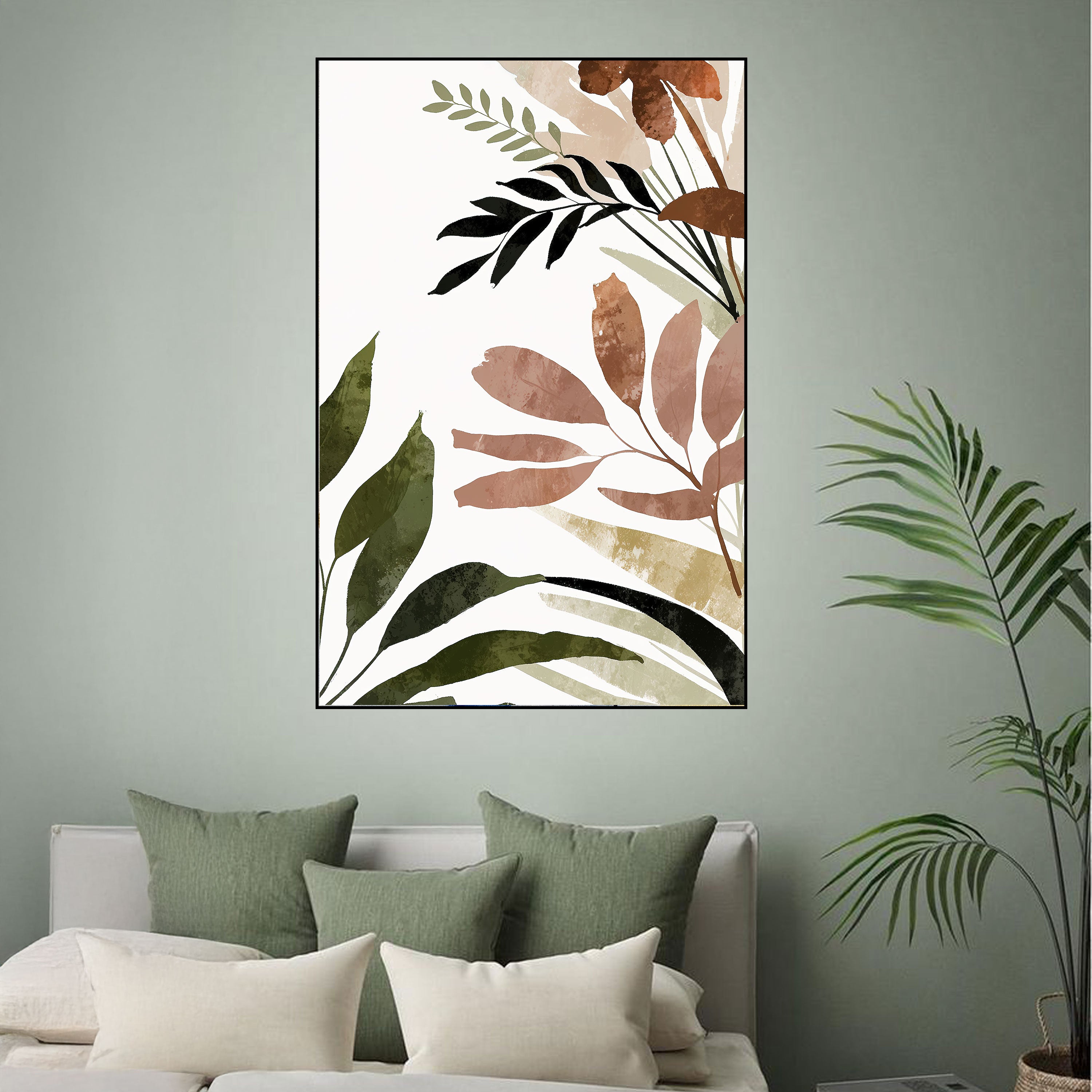 Earthy Botanica – Modern Botanical Wall Art Collection by Krutik