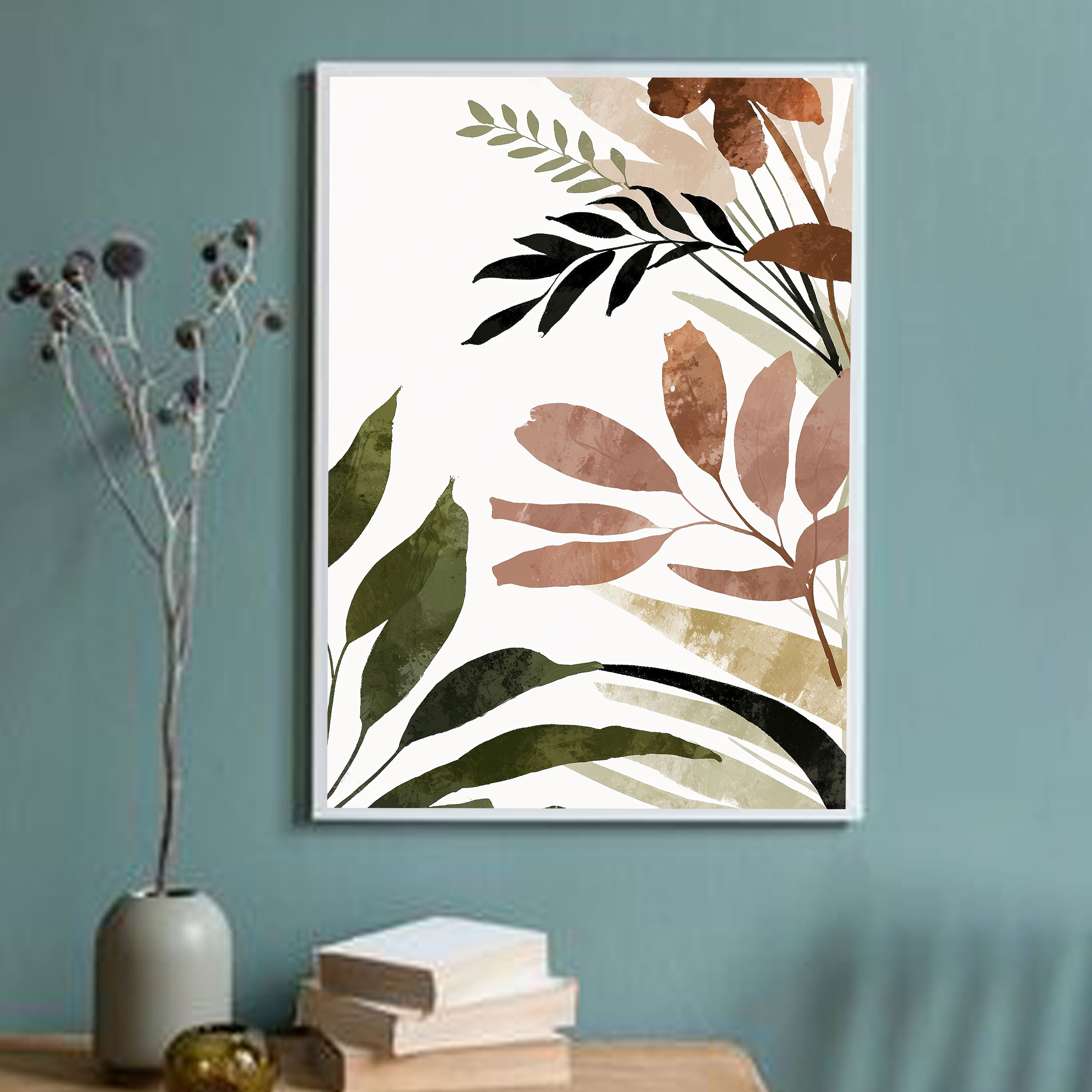 Earthy Botanica – Modern Botanical Wall Art Collection by Krutik