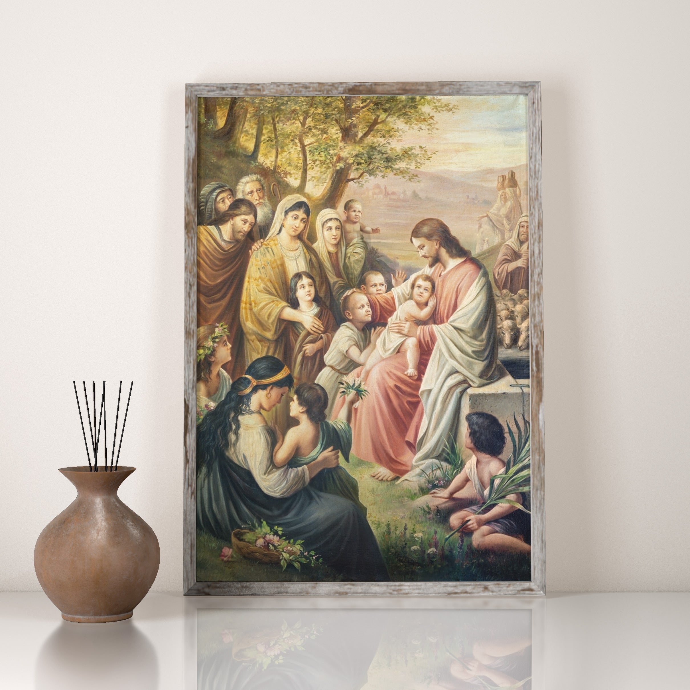 Jesus with the Children: Embracing Innocence and Grace.