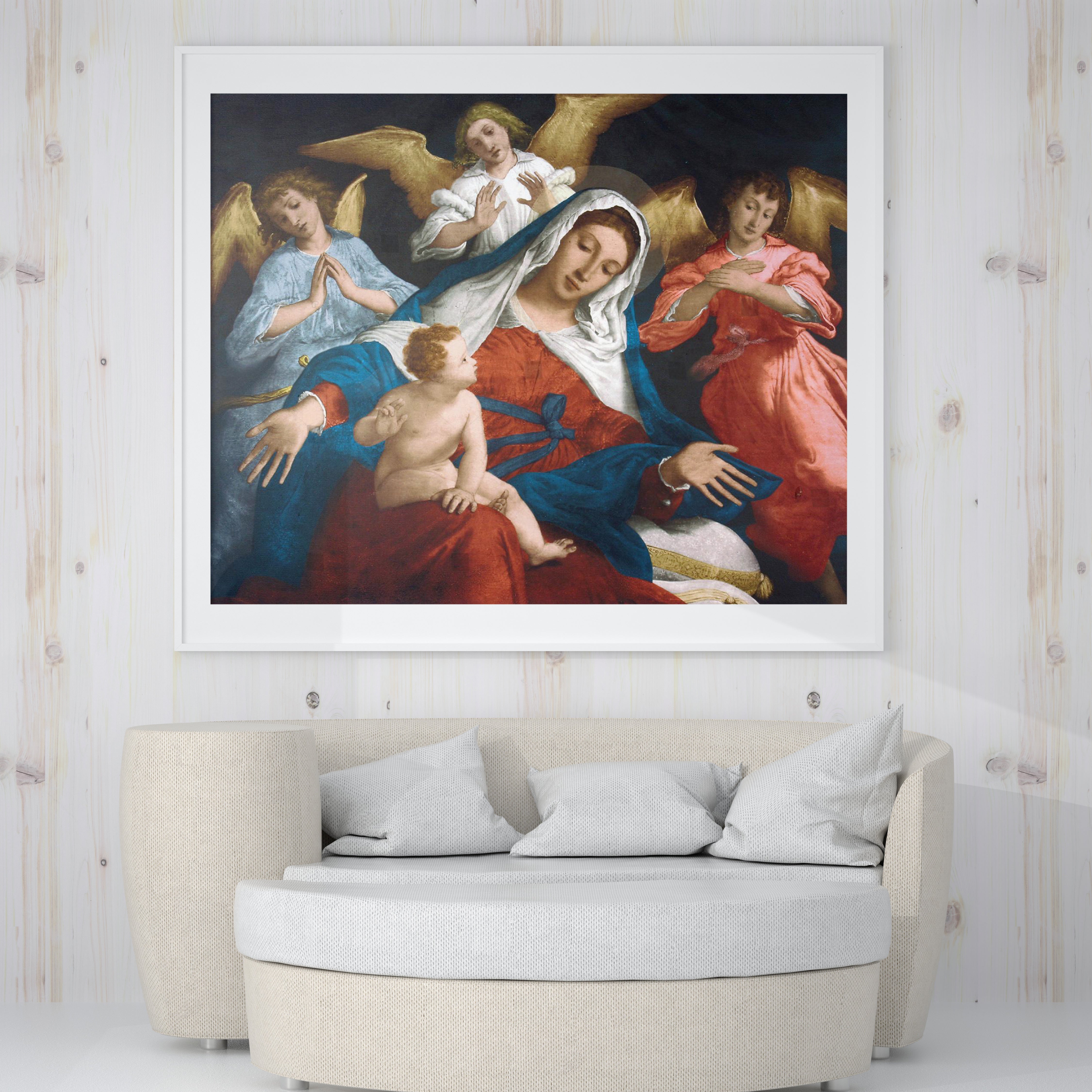 The Madonna and Child with Angels: A Vision of Divine Tenderness