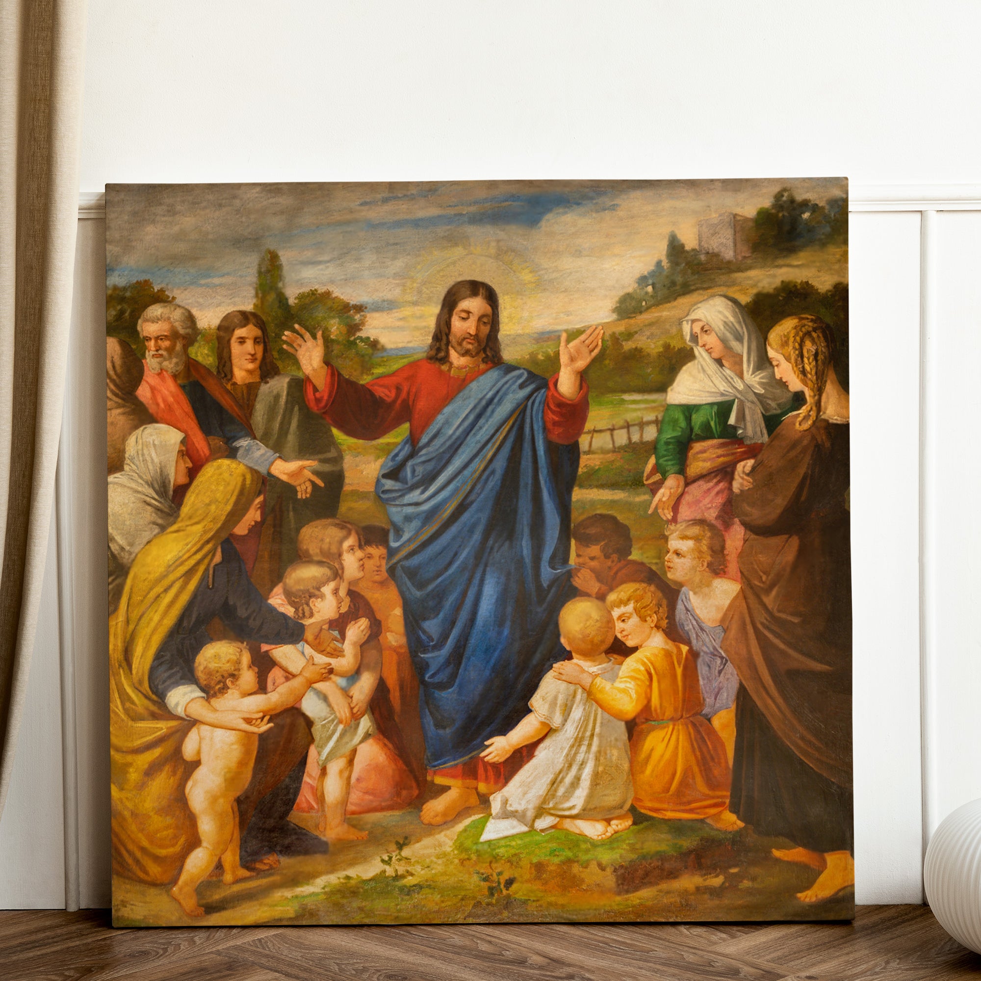 Jesus Blesses the Children: Embracing Innocence and Faith.