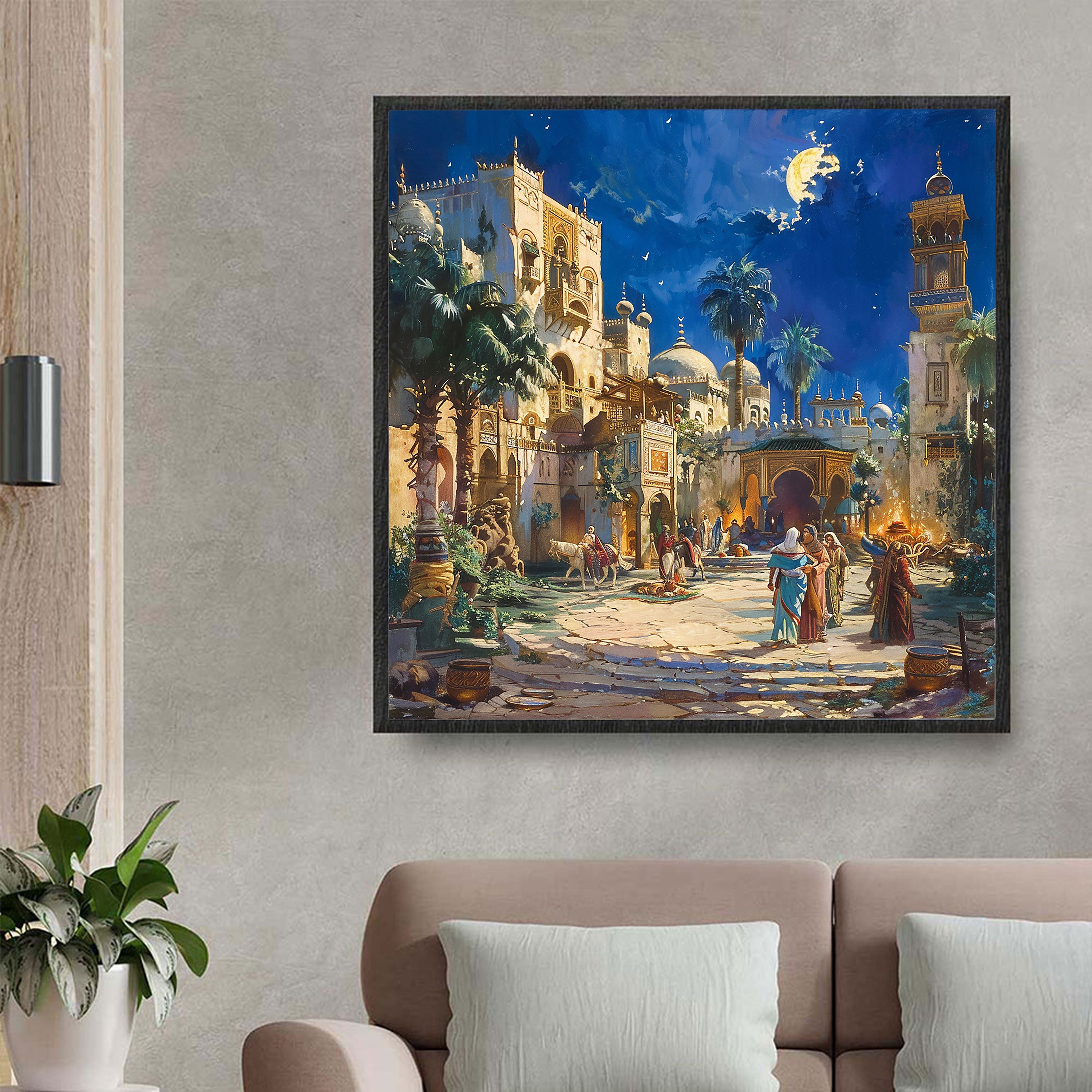 Moonlit Medina – Arabian Nights Inspired Islamic Cityscape.