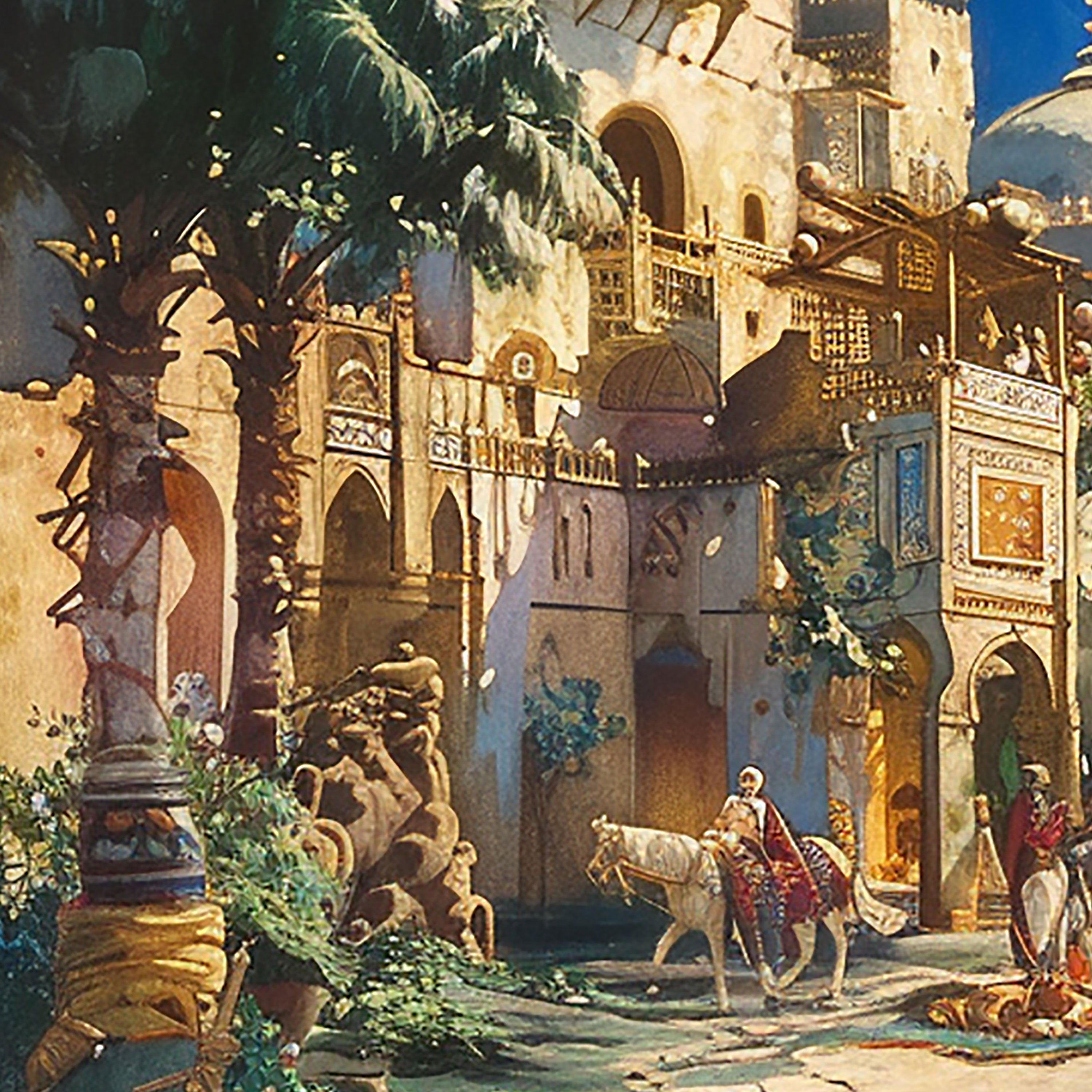 Moonlit Medina – Arabian Nights Inspired Islamic Cityscape.