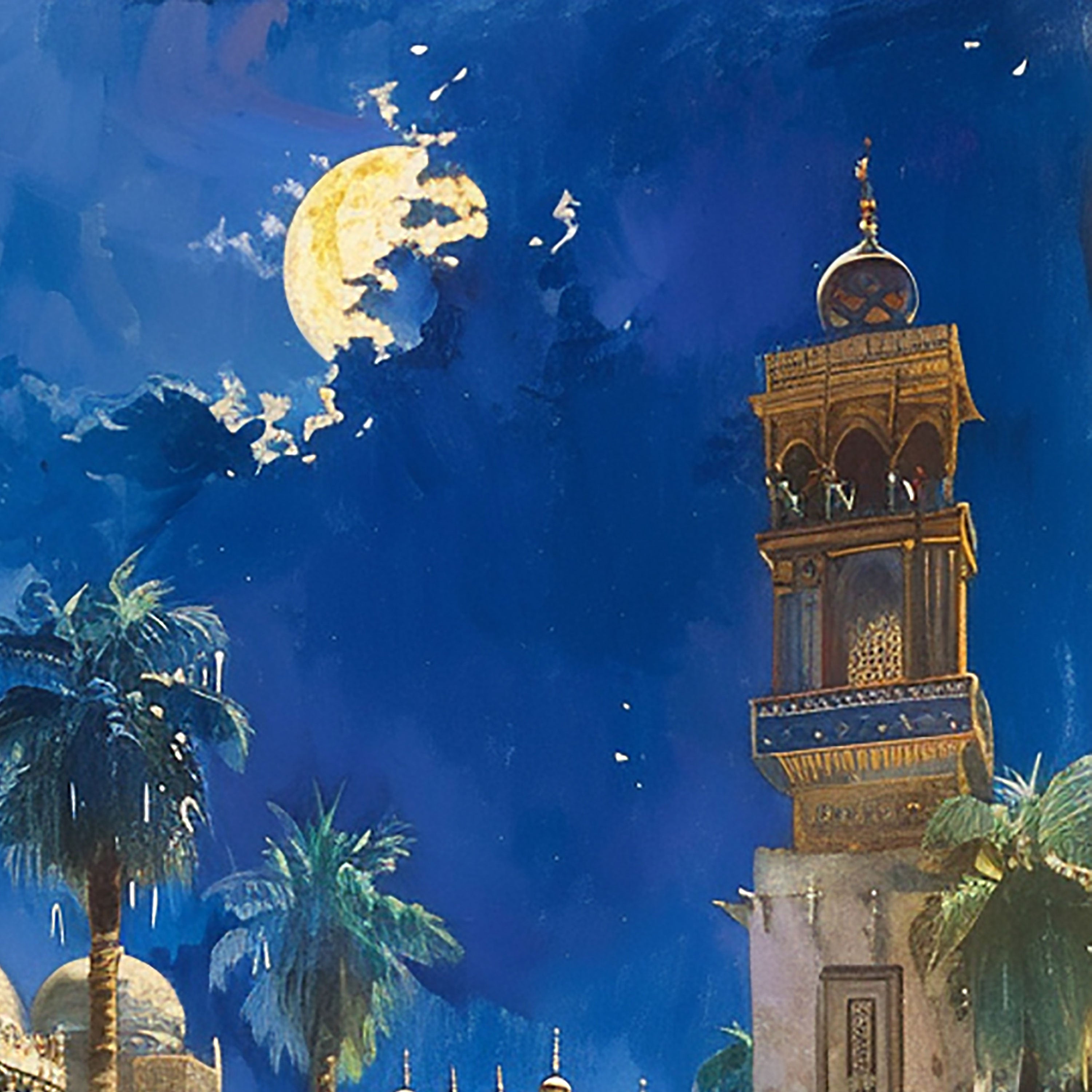 Moonlit Medina – Arabian Nights Inspired Islamic Cityscape.