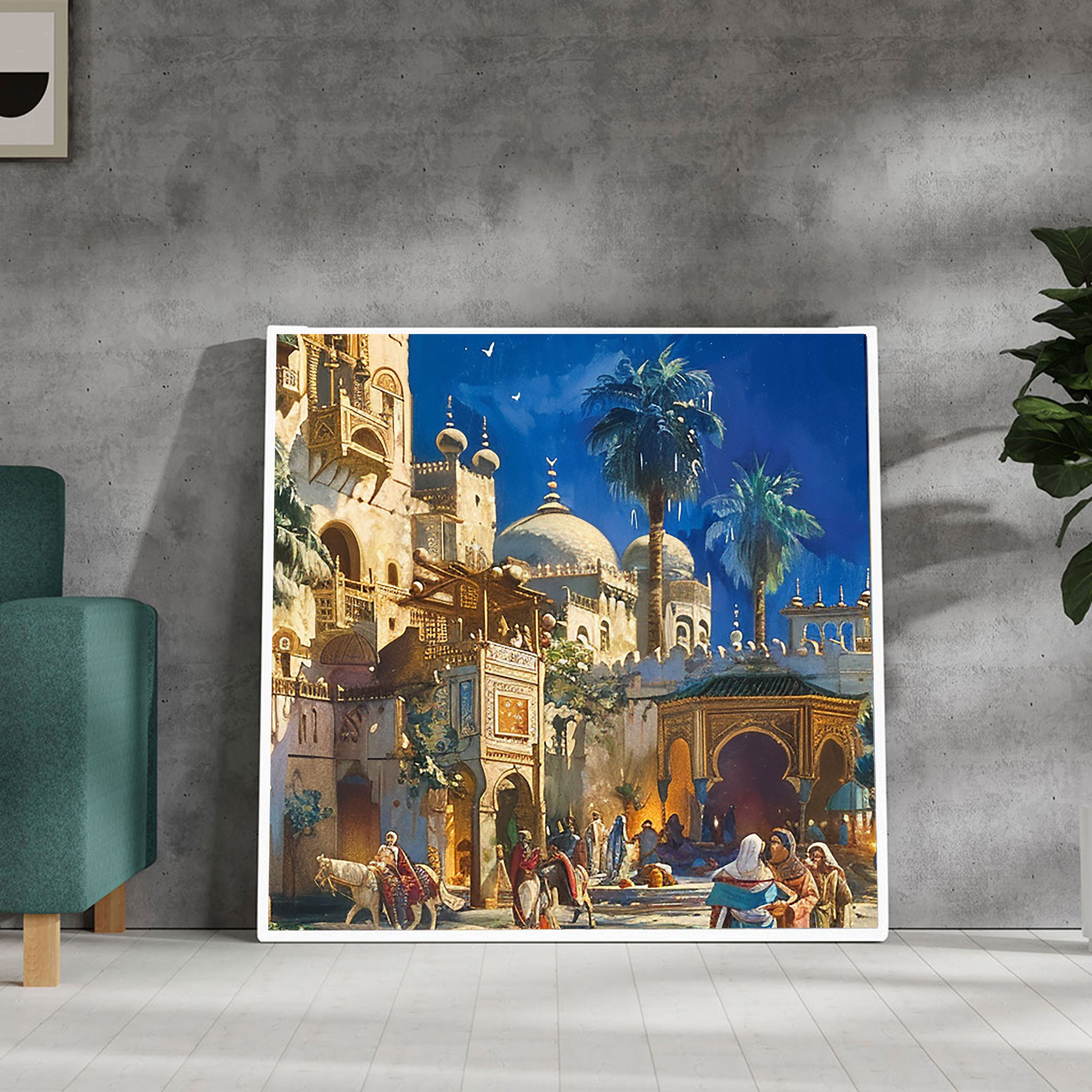 Moonlit Medina – Arabian Nights Inspired Islamic Cityscape.