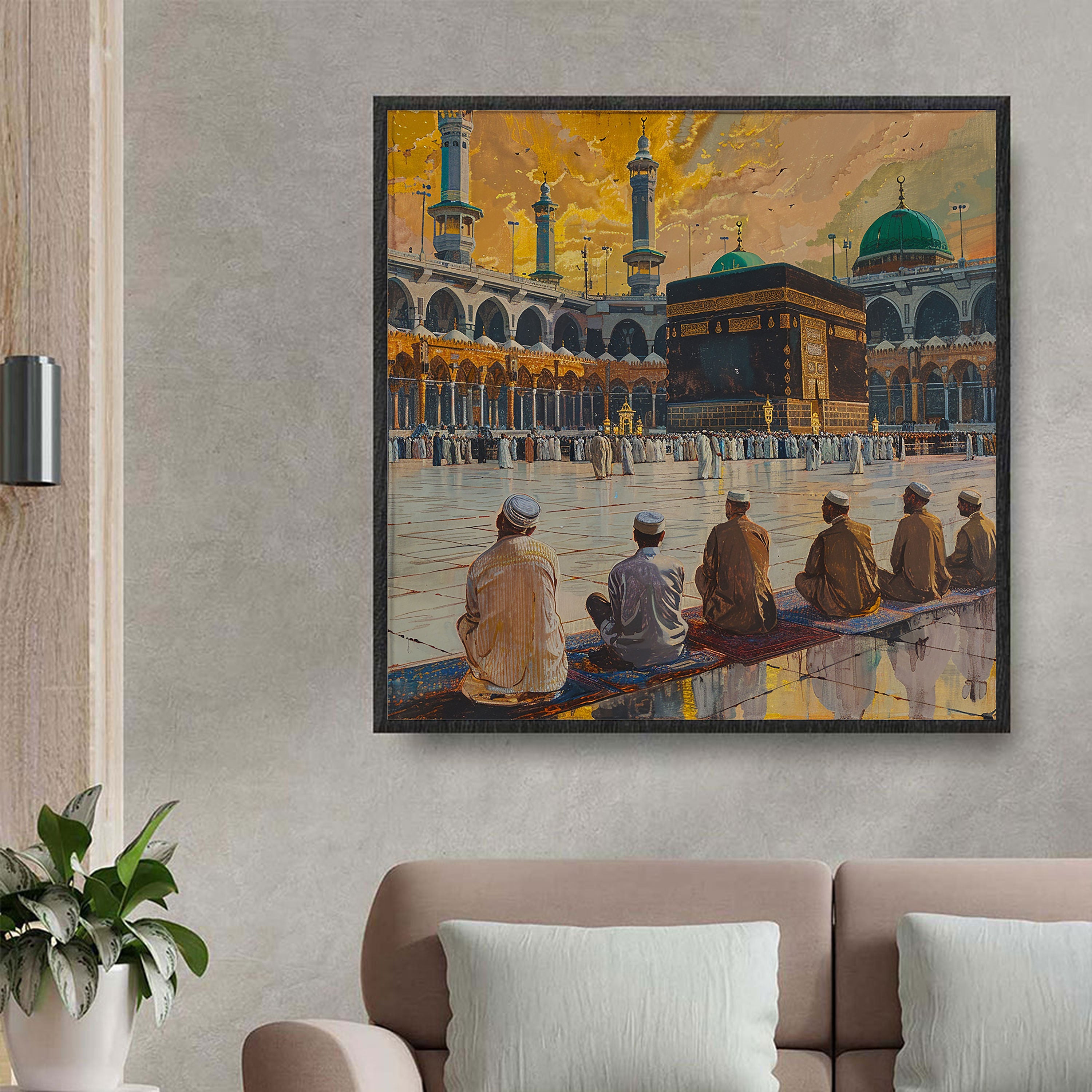 Divine Direction – Kaaba at Dusk Spiritual Wall Art.