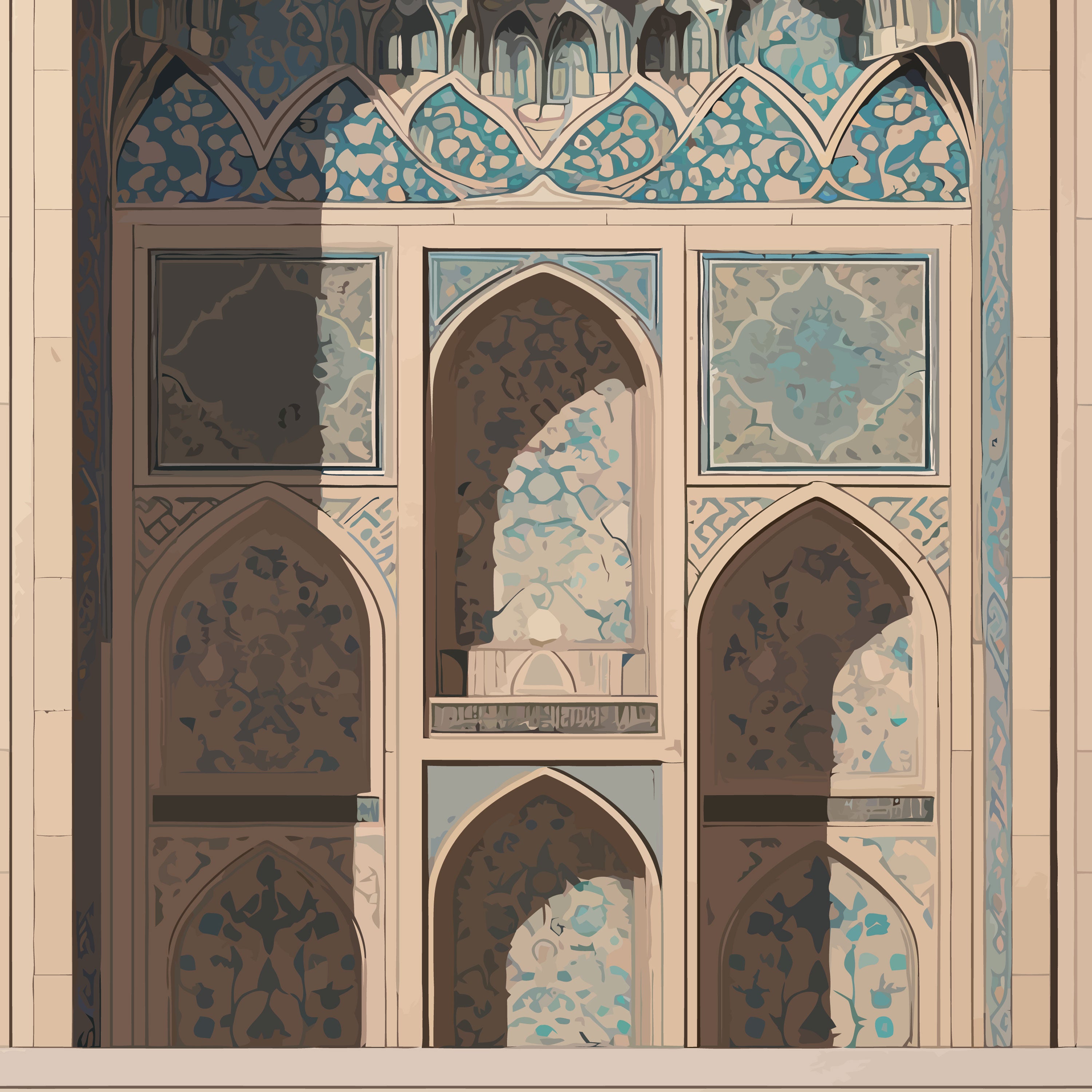 Sacred Geometry – Persian Archway Islamic Wall Art